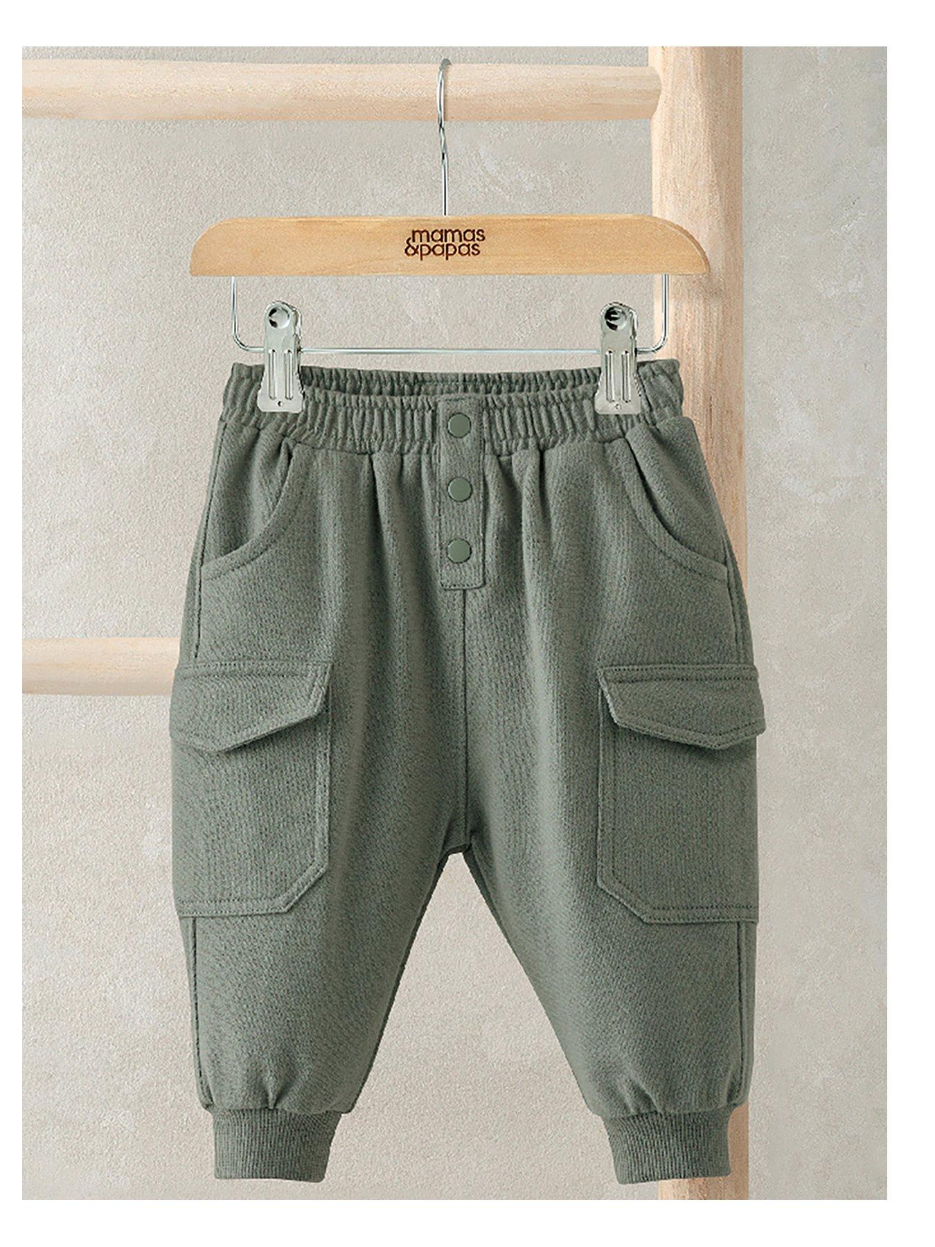 Mamas & Papas Baby Boys Loopback Cargo Joggers - Green