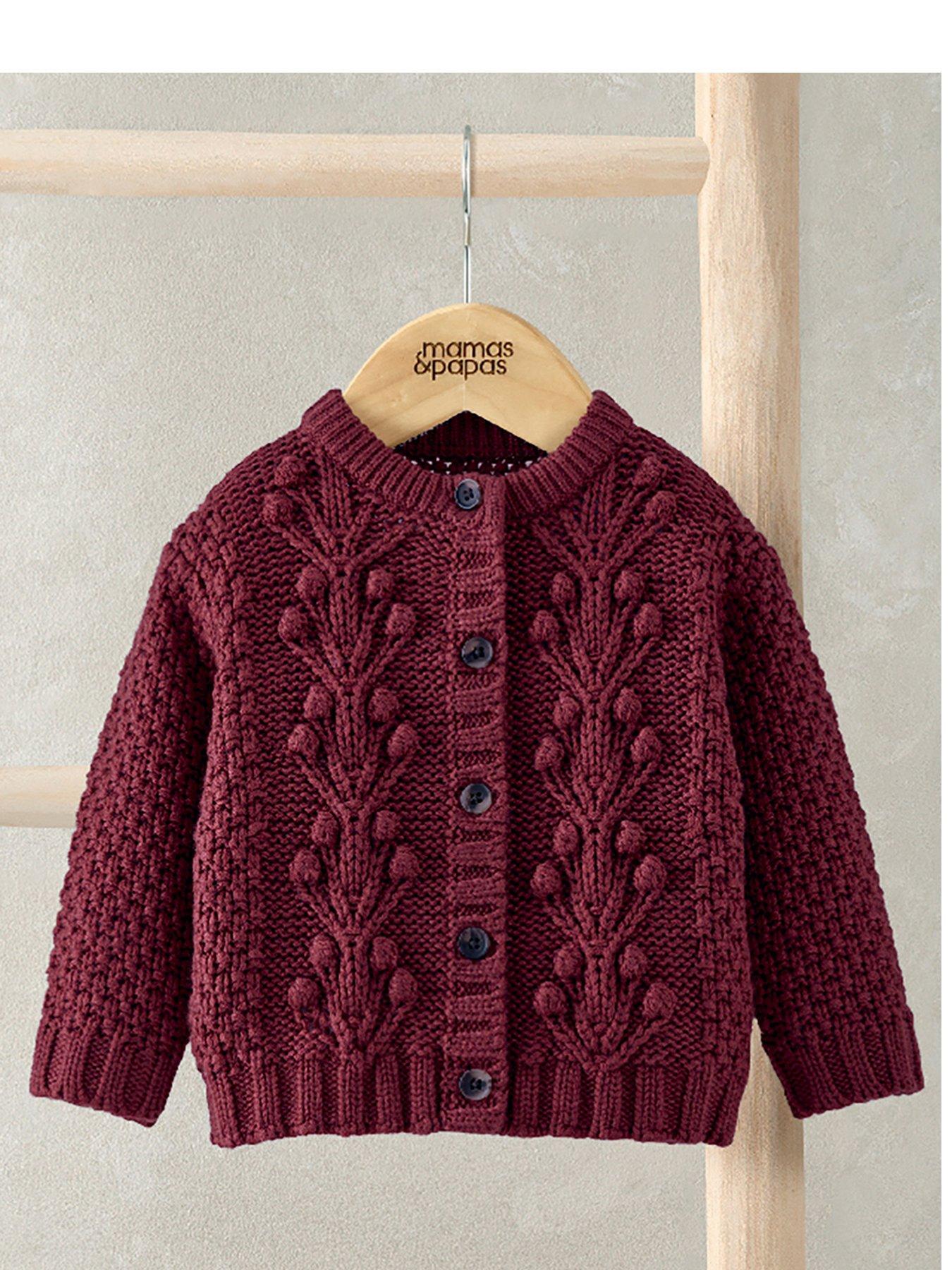 mamas-papas-baby-girls-bobble-knitted-cardigan-pink
