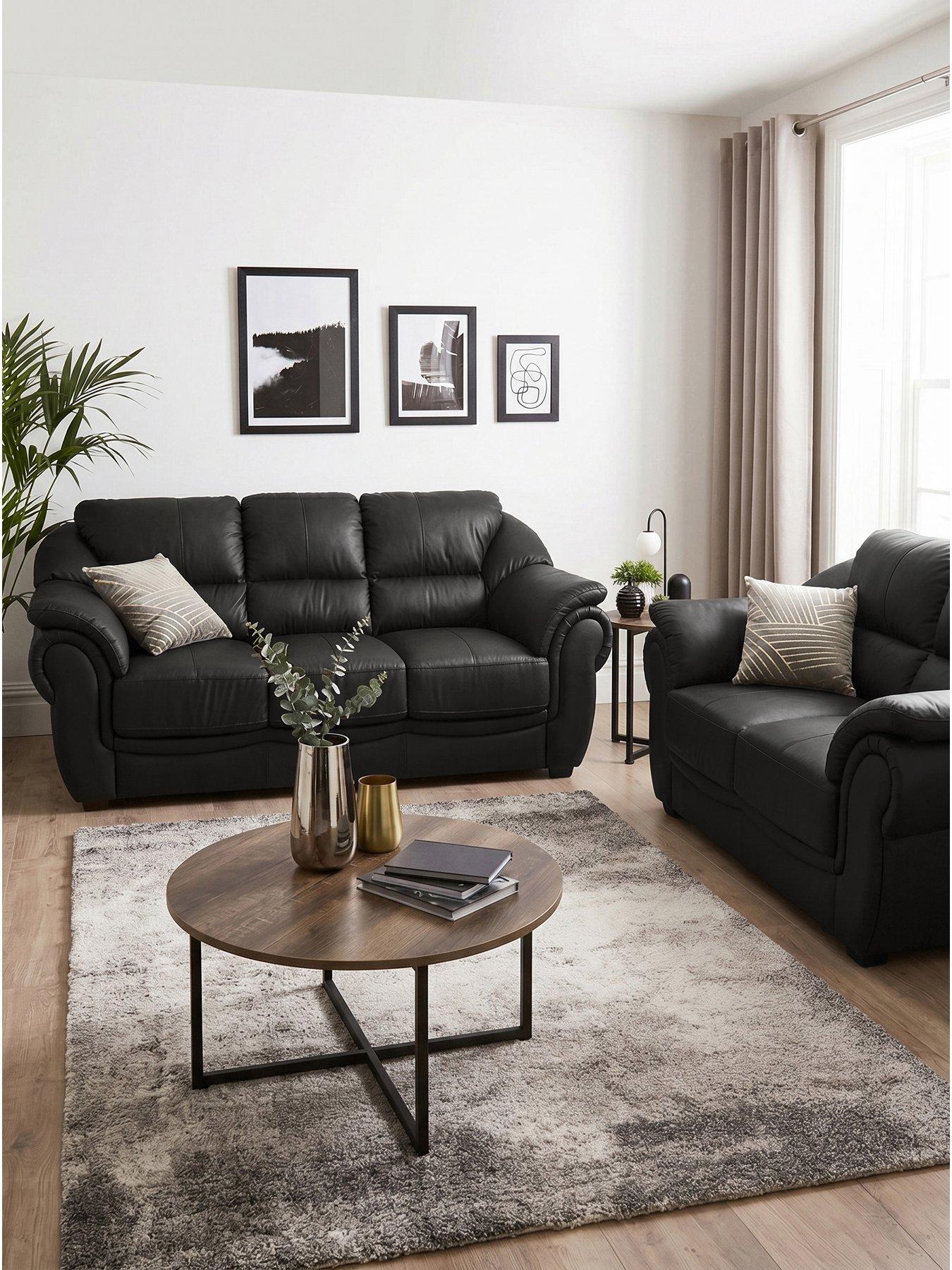 The Very Collection Naples 3 + 2 Seater Leather Sofa Set - FSC® Certified