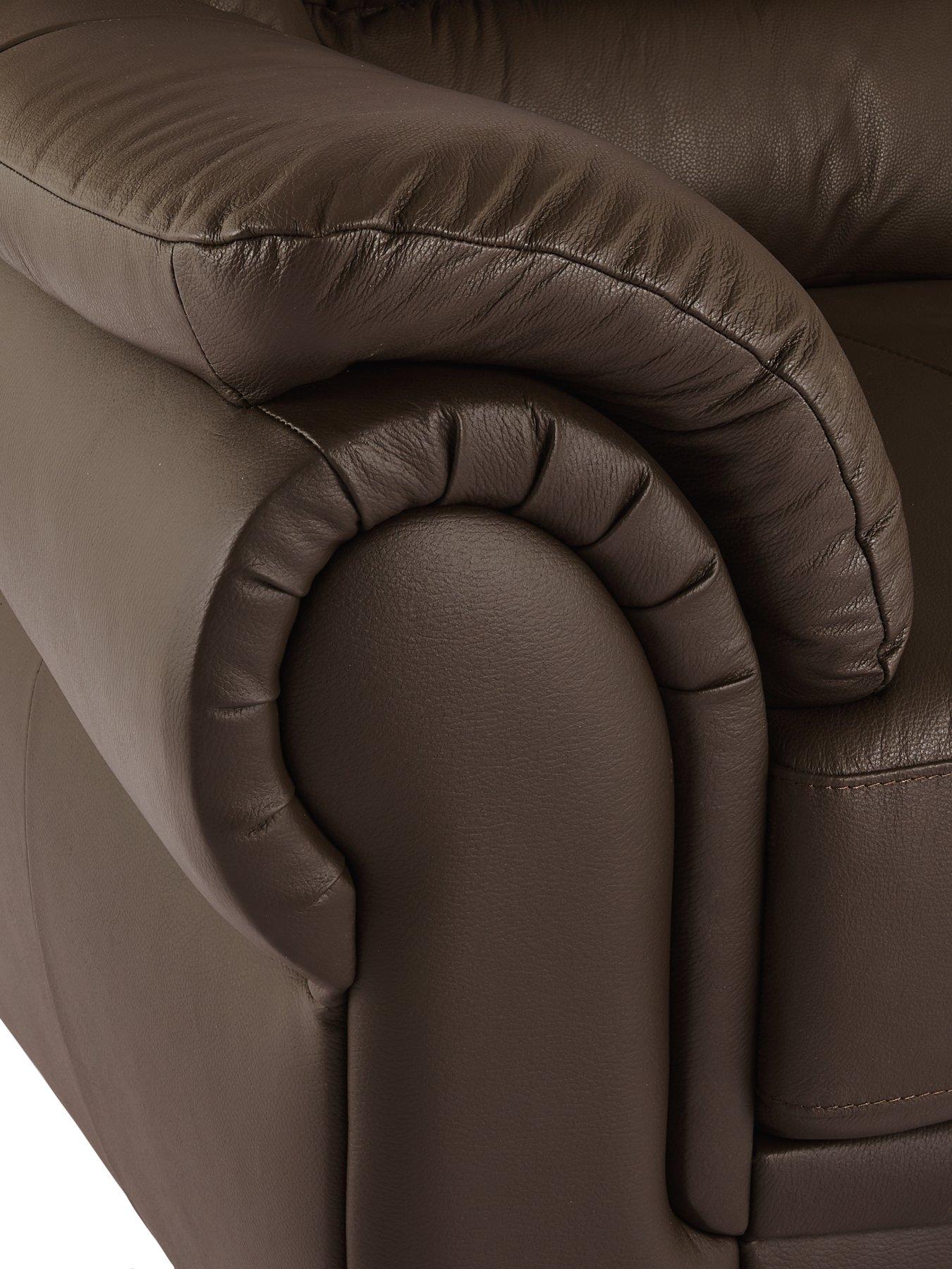Image 3 of 4 of The Very Collection Naples 3 Seater Sofa + 2 Chair Leather Set - FSC&reg; Certified