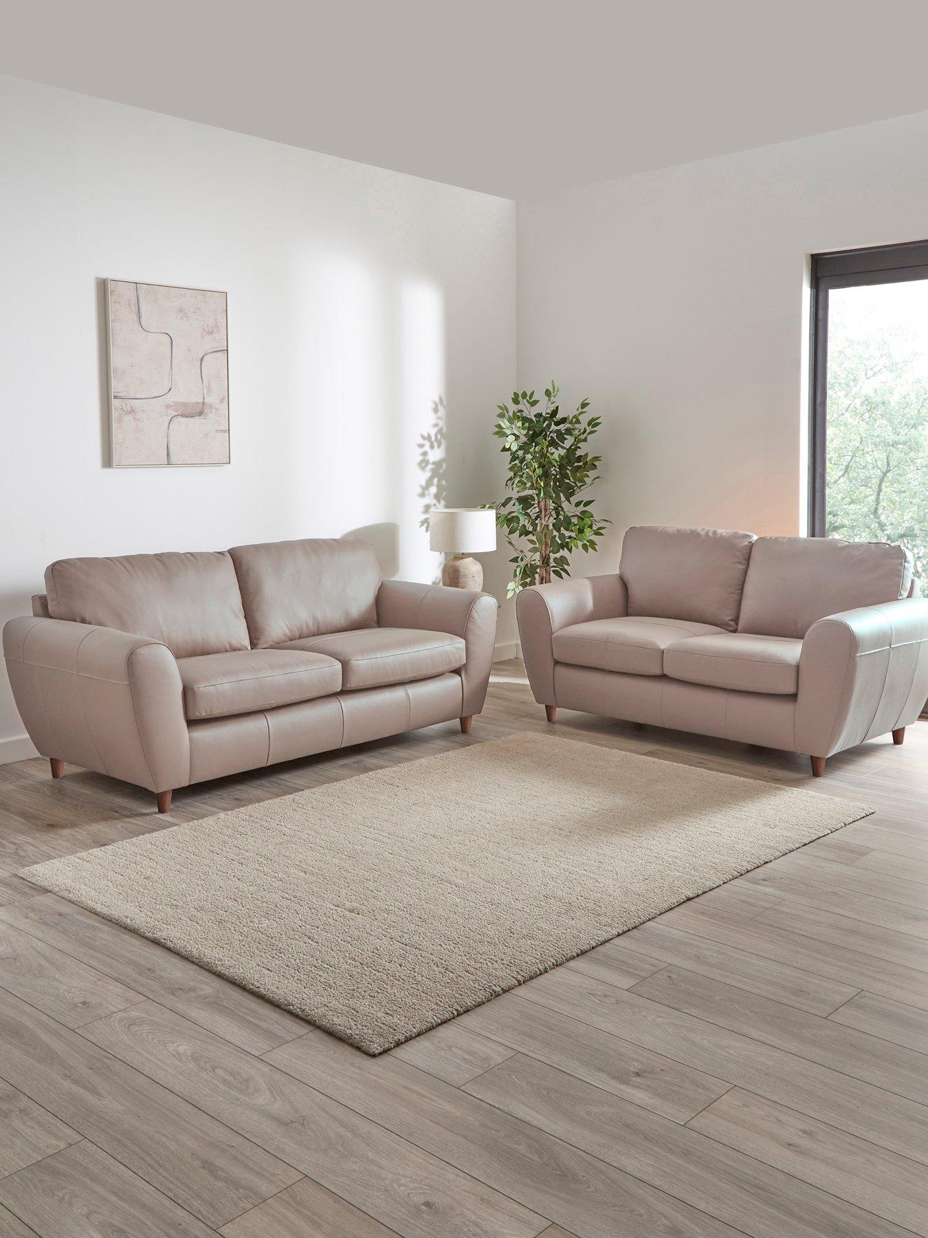 The Very Collection Shay 3 + 2 Seater Leather Sofa Set (Buy  &  SAVE!) - FSC® Certified