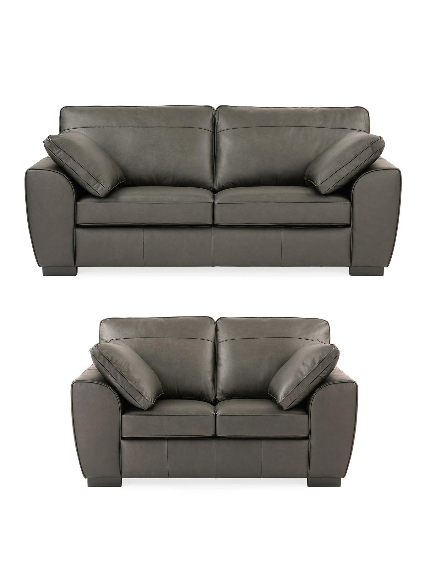  image of the-very-collection-sona-3-2-seater-leather-sofa-set