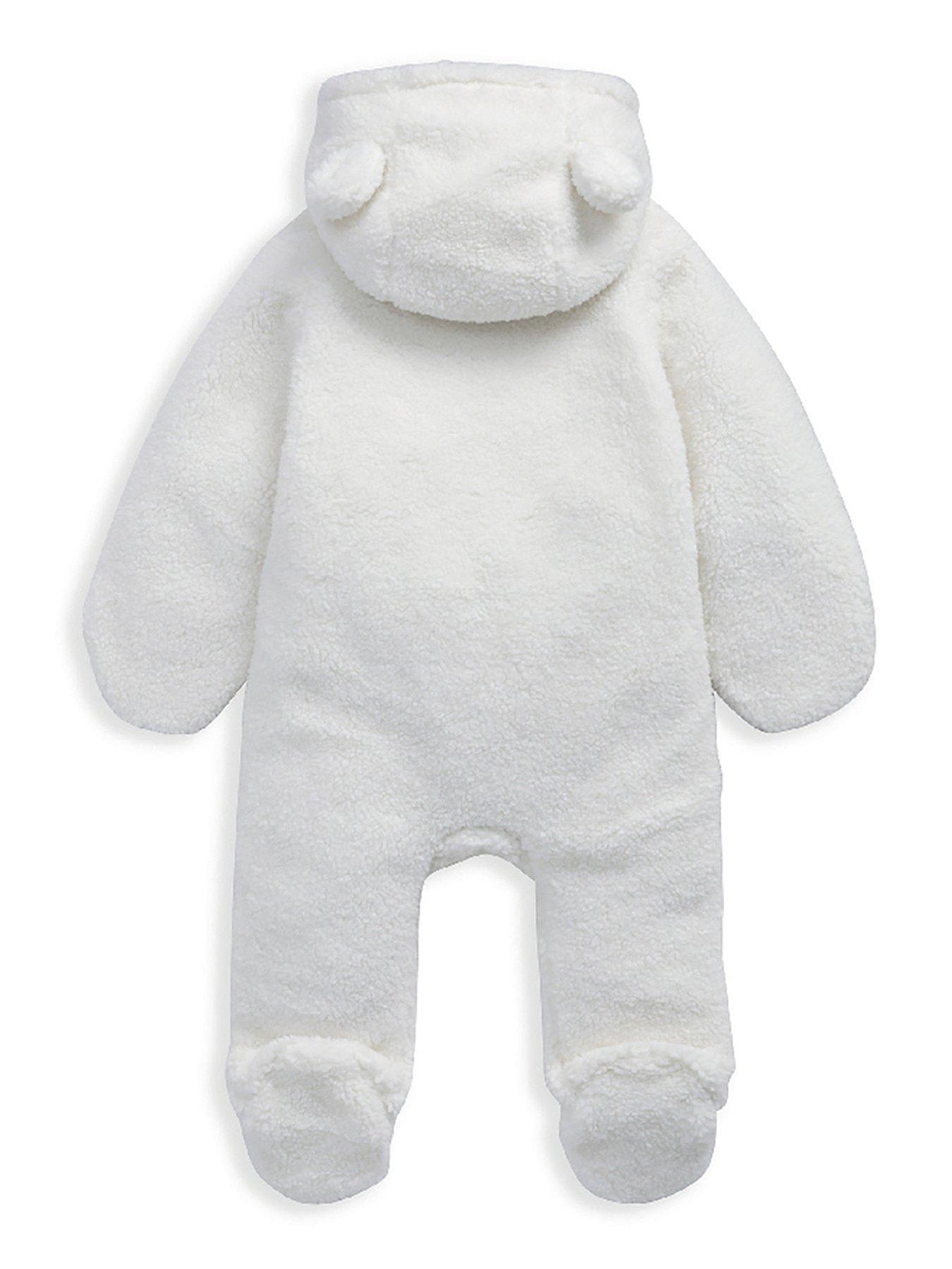  image of mamas-papas-baby-unisex-borg-pramsuit-with-3d-bear-ears-cream