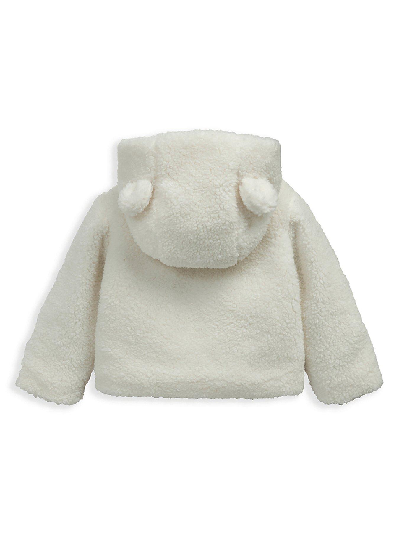  image of mamas-papas-baby-unisex-borg-jacket-with-3d-bear-ears-cream
