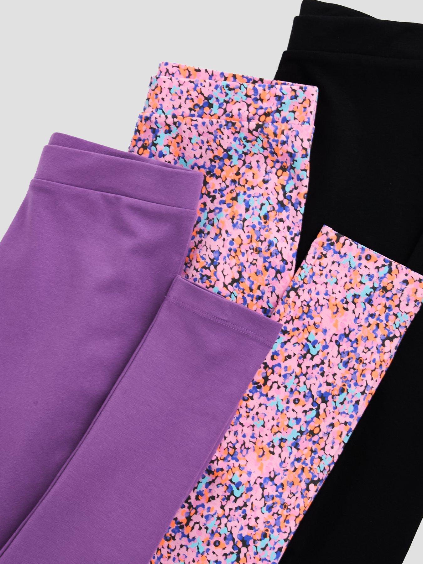Image 4 of 5 of The Very Collection Girls 3 Pack Leggings (3 - 16 years) - Multi