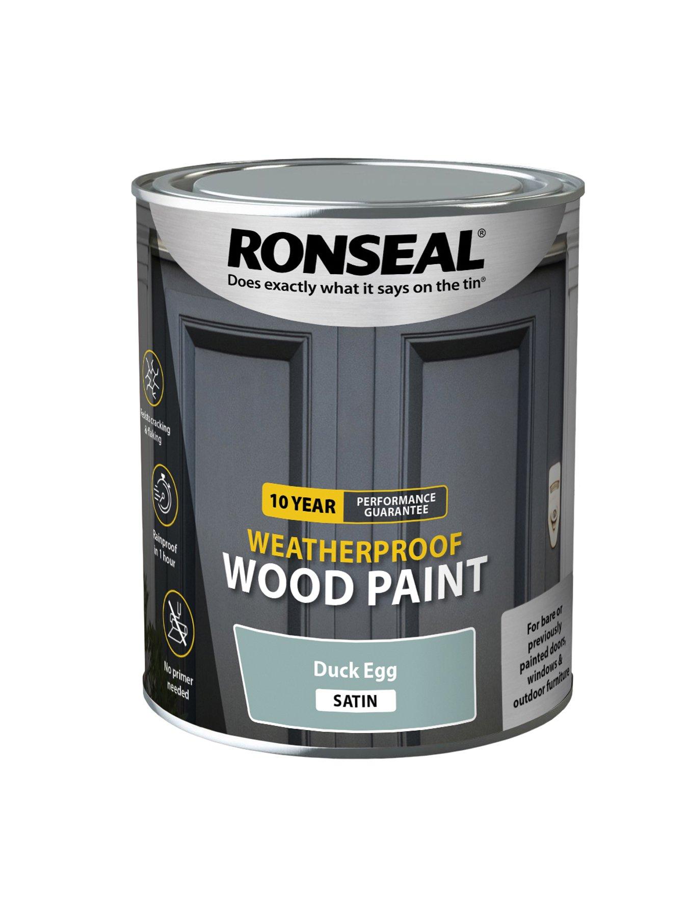 Image 3 of 7 of Ronseal 10 Year Weatherproof Wood Paint Duck Egg Blue Satin 750ml