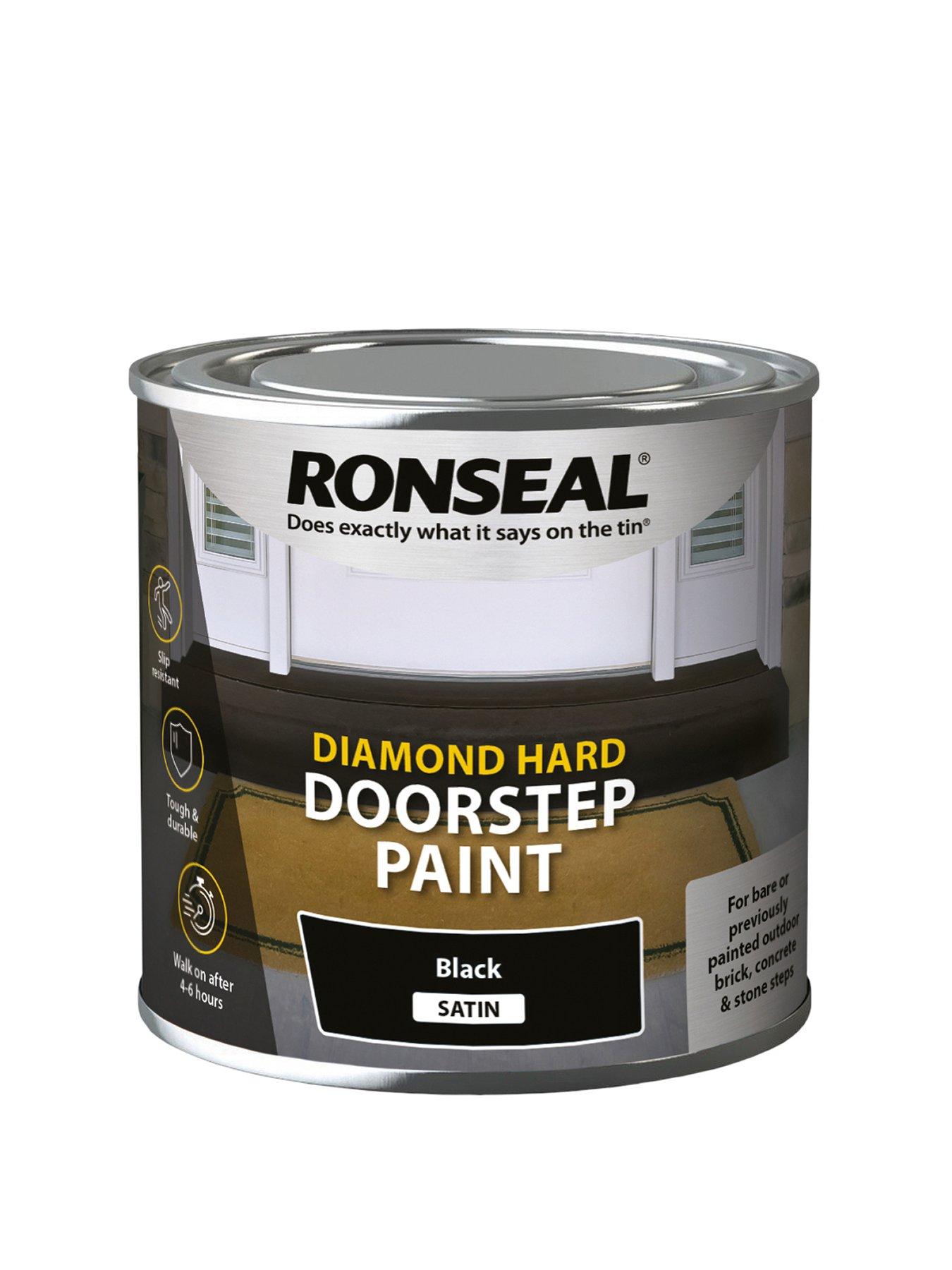 Image 1 of 3 of Ronseal Diamond Hard Doorstep Paint Black 250ml