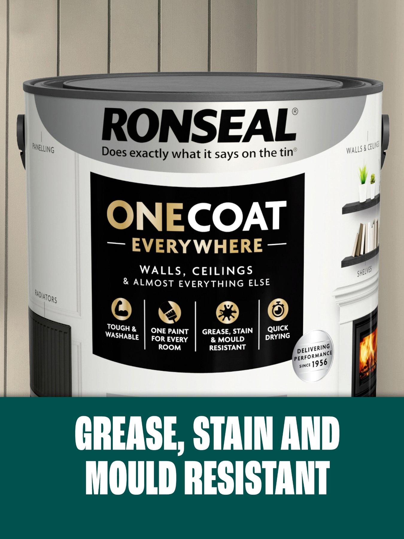  image of ronseal-one-coat-everywhere-interior-paint-almond-matt-25-litre