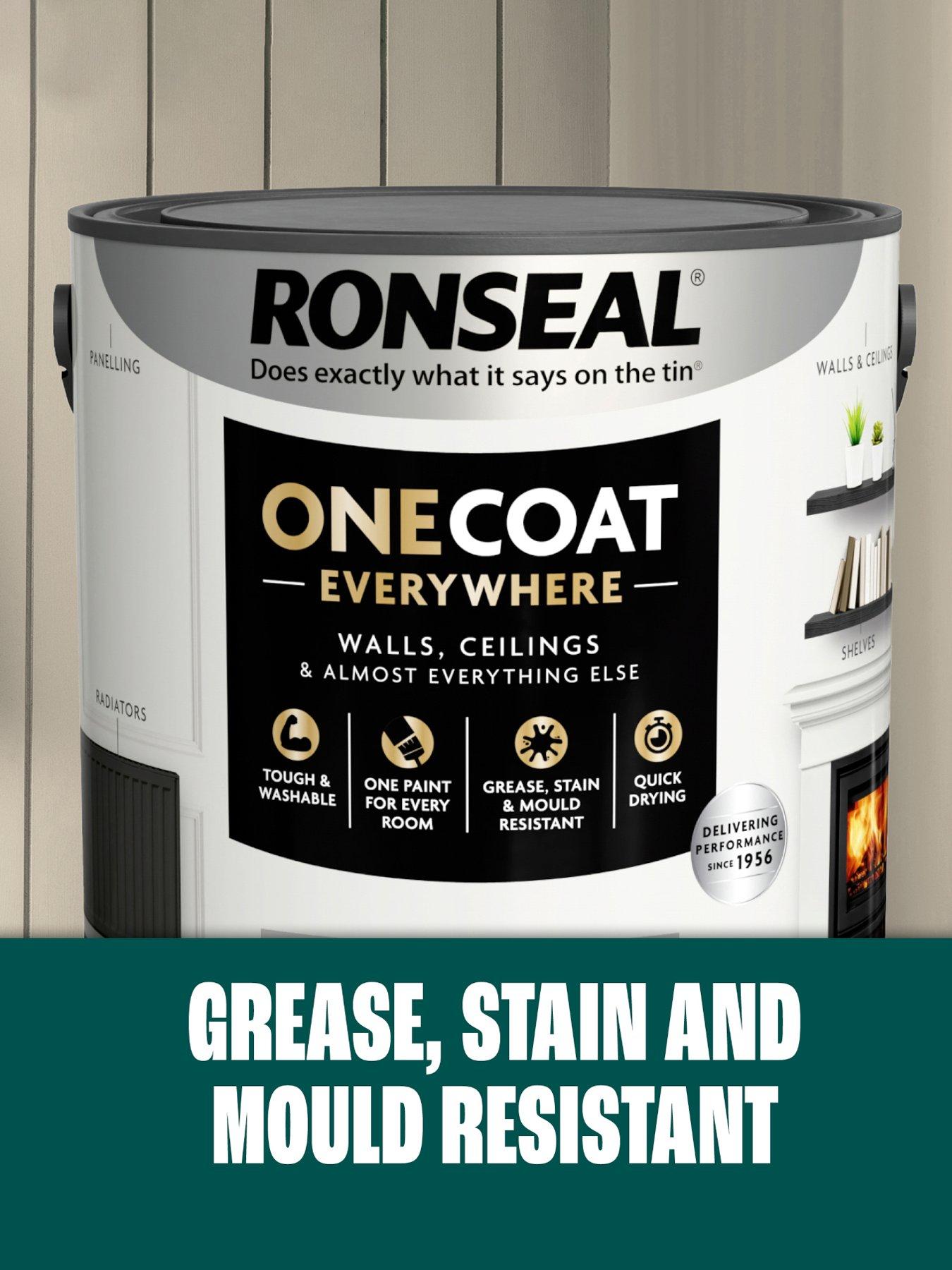  image of ronseal-one-coat-everywhere-interior-paint-evergreen-matt-25-litre