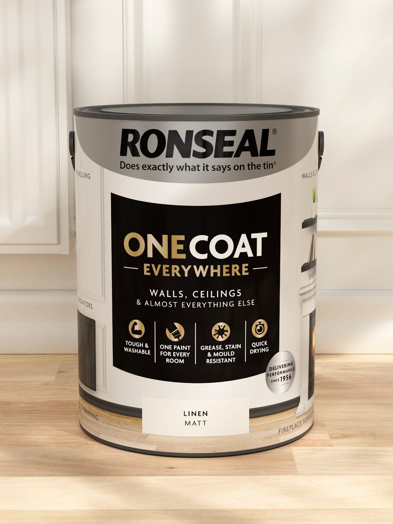  image of ronseal-one-coat-everywhere-interior-paint-linen-matt-5-litre