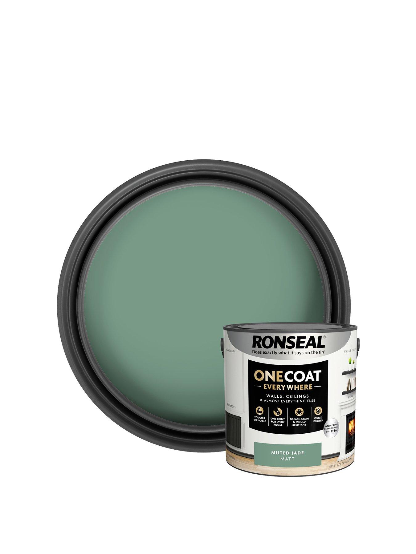 Ronseal One Coat Everywhere Interior Paint Muted Jade Matt 2.5 Litre