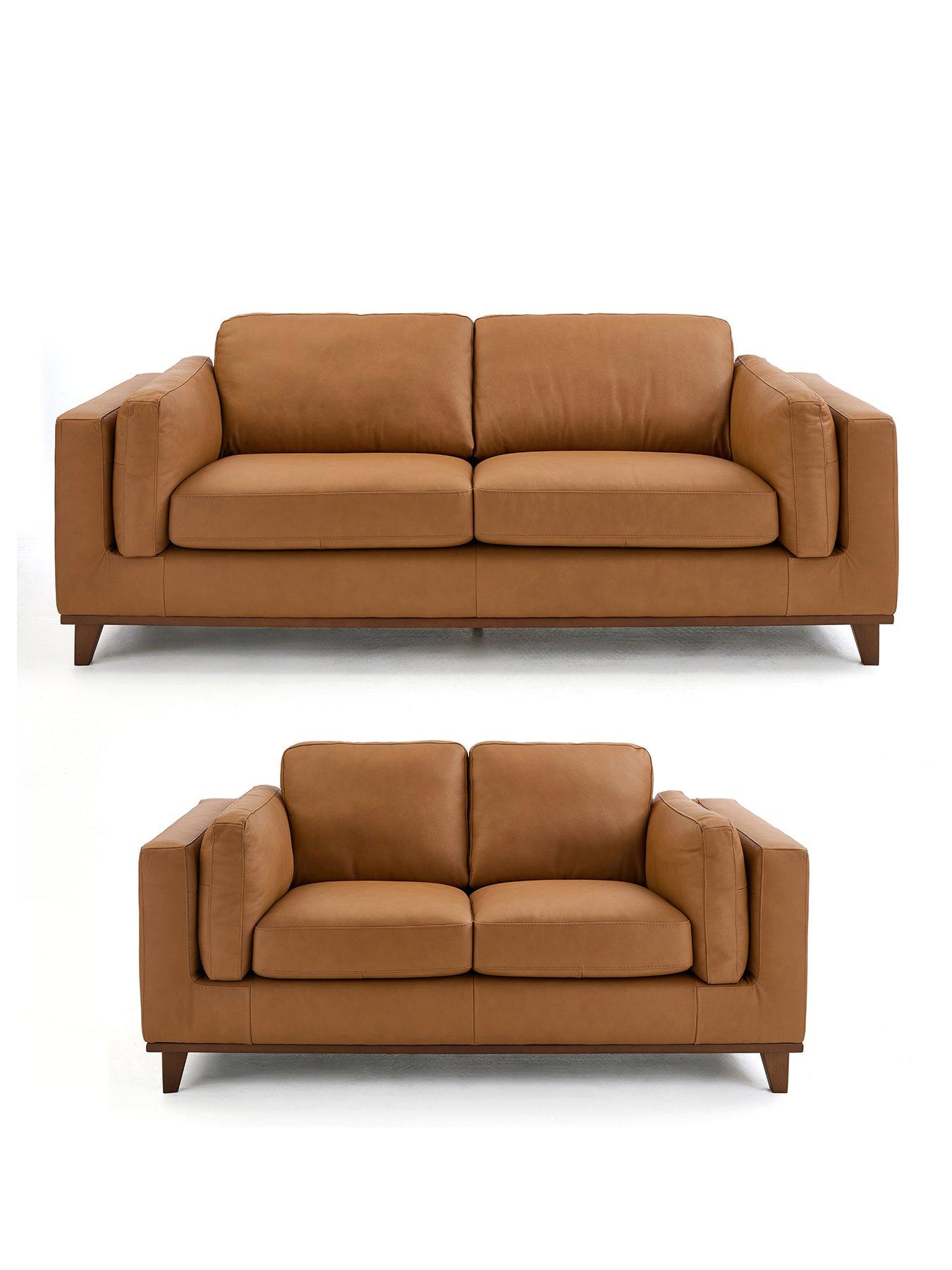 Image 2 of 7 of The Very Collection Chiswick 3 + 2 Seater Leather Sofa Set - FSC&reg; Certified