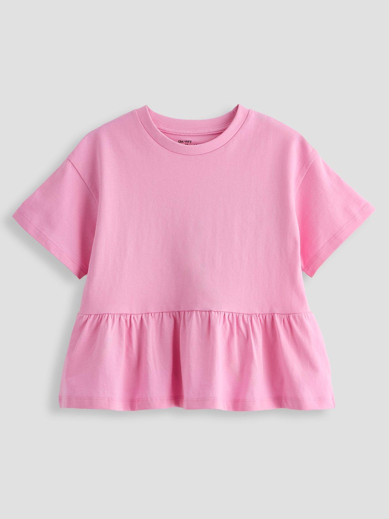 Image 2 of 5 of The Very Collection Girls 2 Pack Peplum T-shirt - Multi