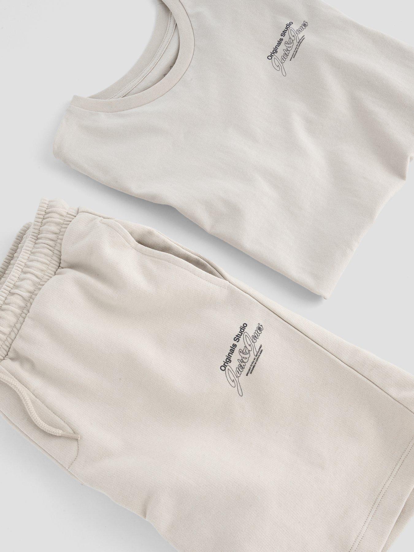 Image 6 of 6 of Jack & Jones Junior Boys Niko T-shirt &amp;&nbsp;Shorts Set - Glacier Grey