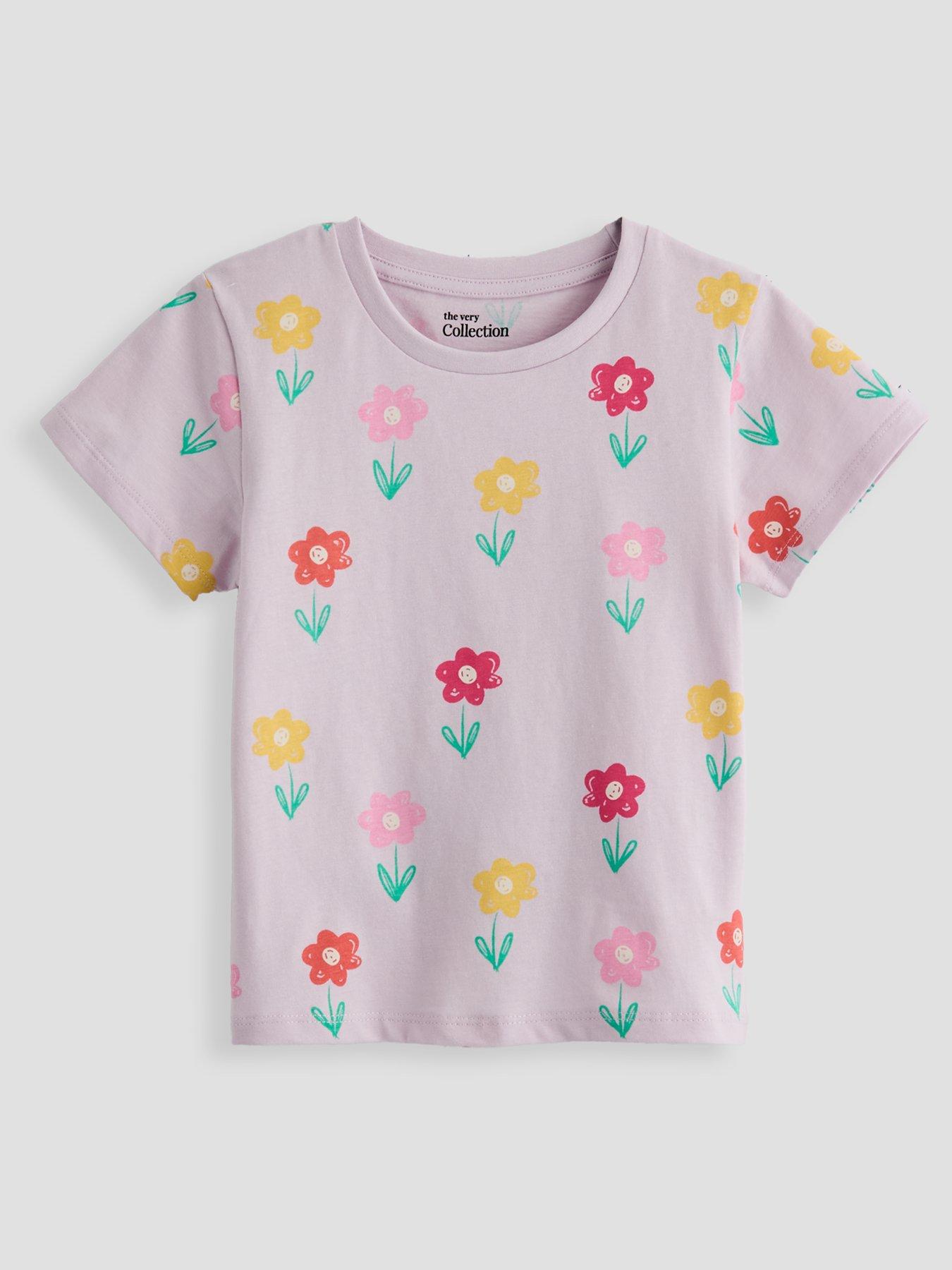 Image 3 of 5 of The Very Collection Girls 5 Pack T-Shirts - Multi