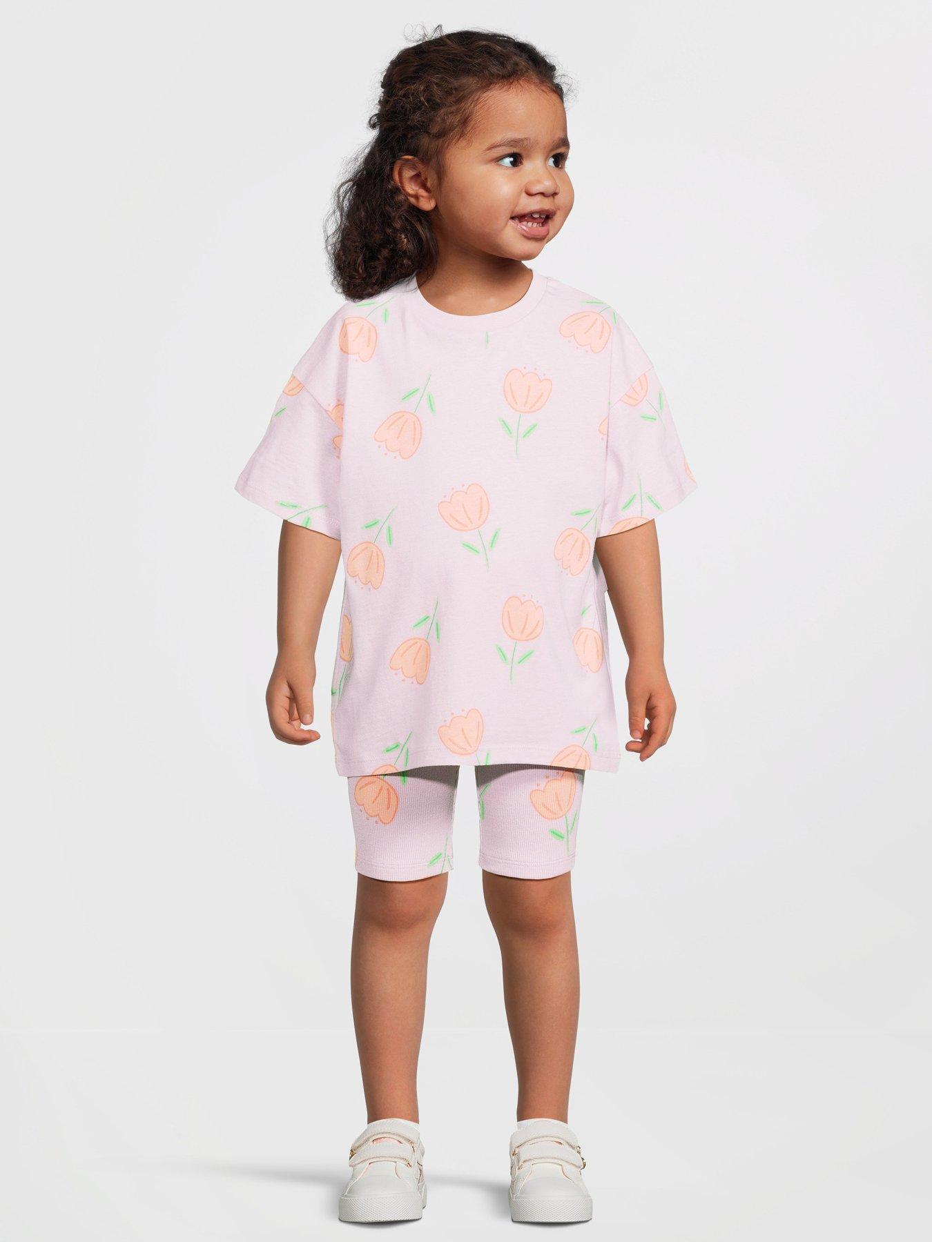 The Very Collection Girls Printed Cycling Short Outfit - Print