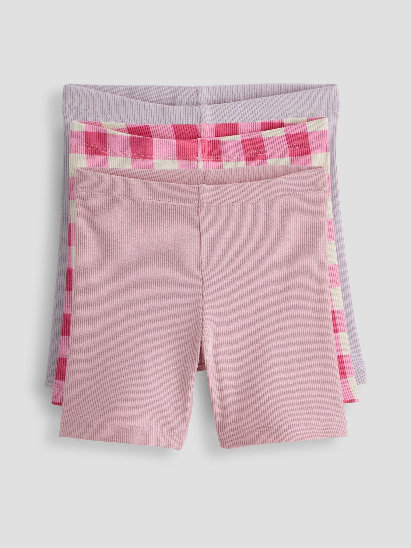 The Very Collection Girls 3 Pack Rib Cycling Shorts - Multi