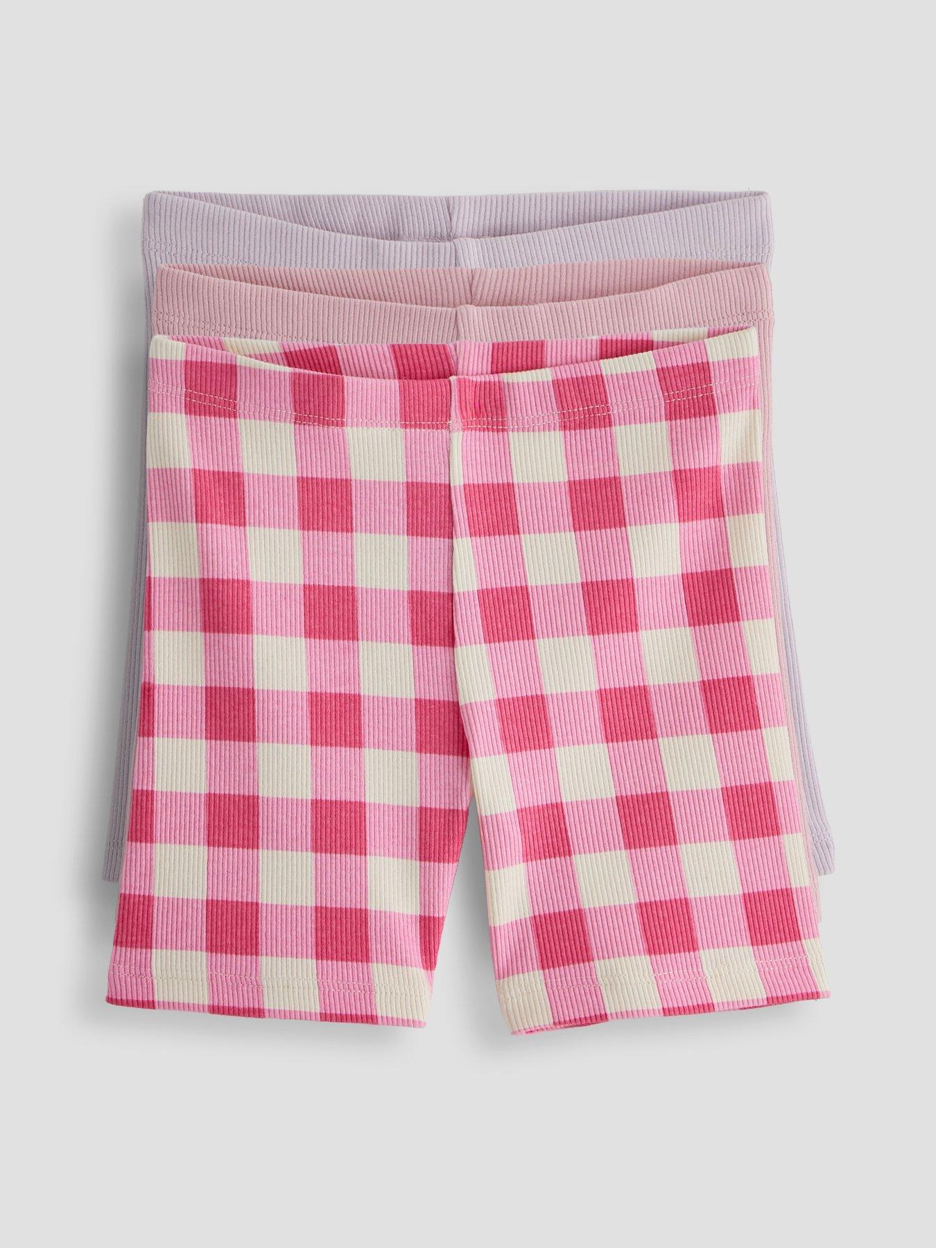 The Very Collection Girls 3 Pack Rib Cycling Shorts - Multi