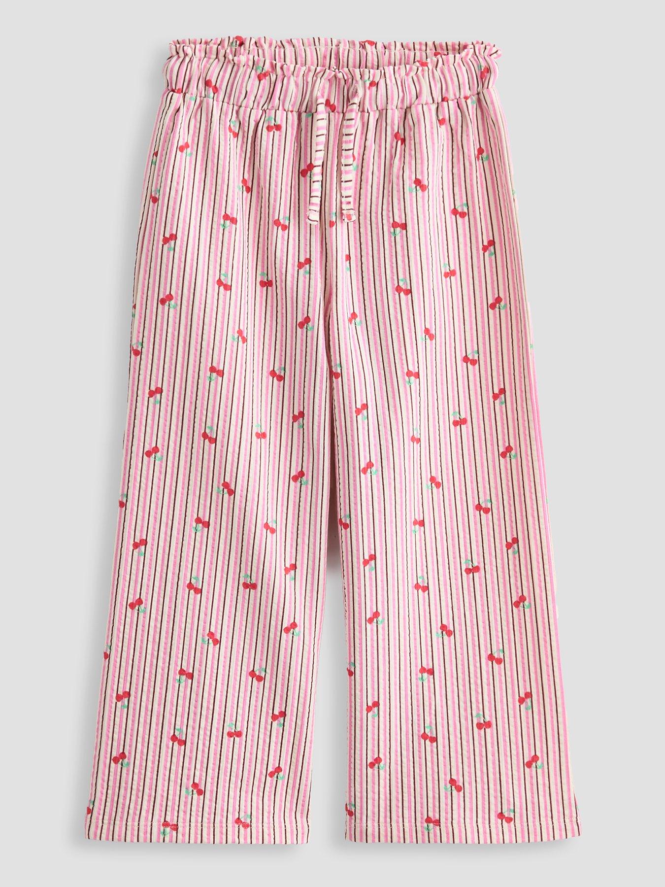 Image 1 of 4 of The Very Collection Girls Jersey Textured Trousers - Pink