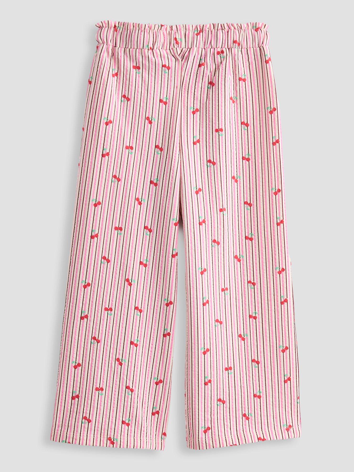 Image 2 of 4 of The Very Collection Girls Jersey Textured Trousers - Pink