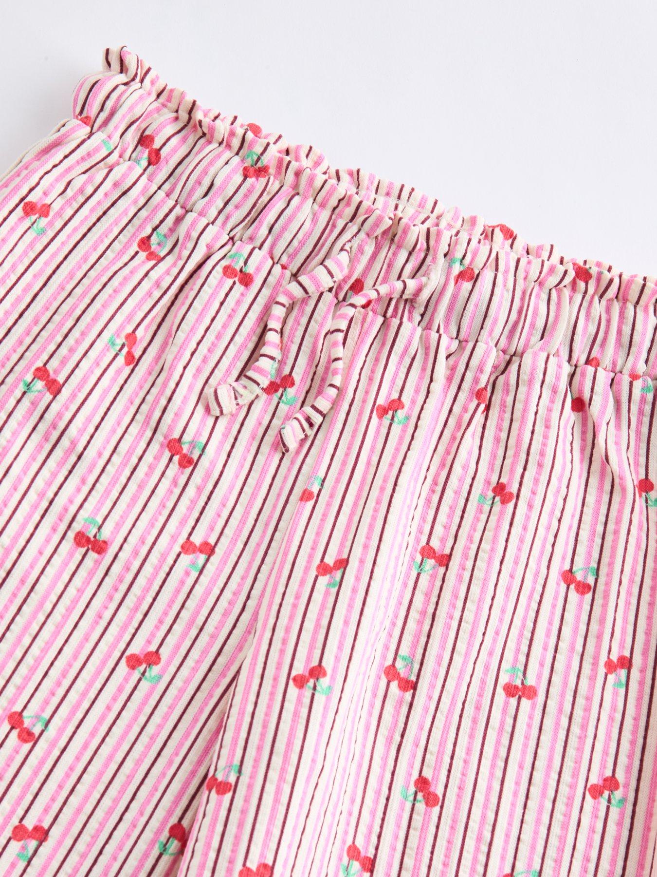 Image 3 of 4 of The Very Collection Girls Jersey Textured Trousers - Pink