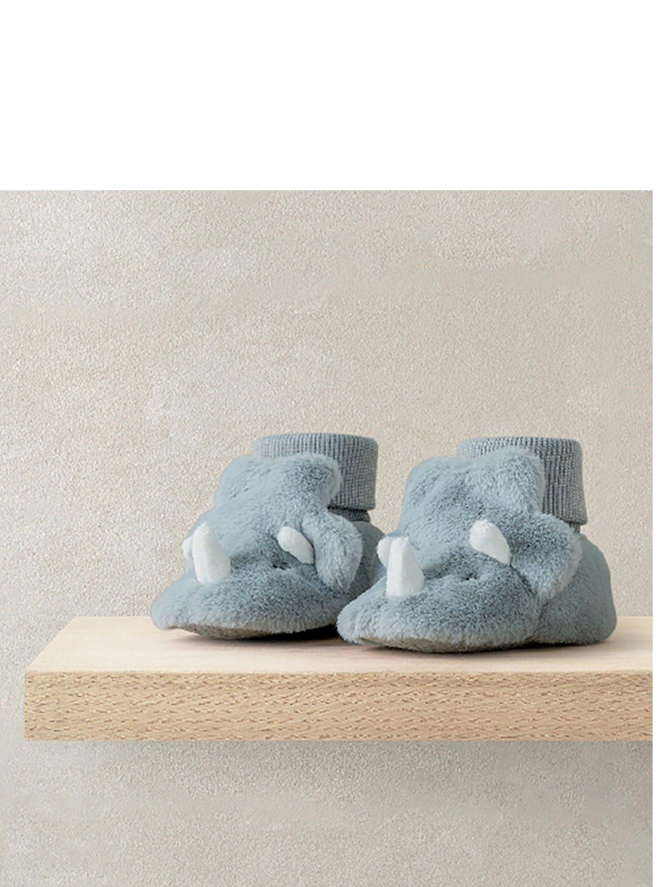  image of mamas-papas-baby-boys-dinosaur-slippers-blue