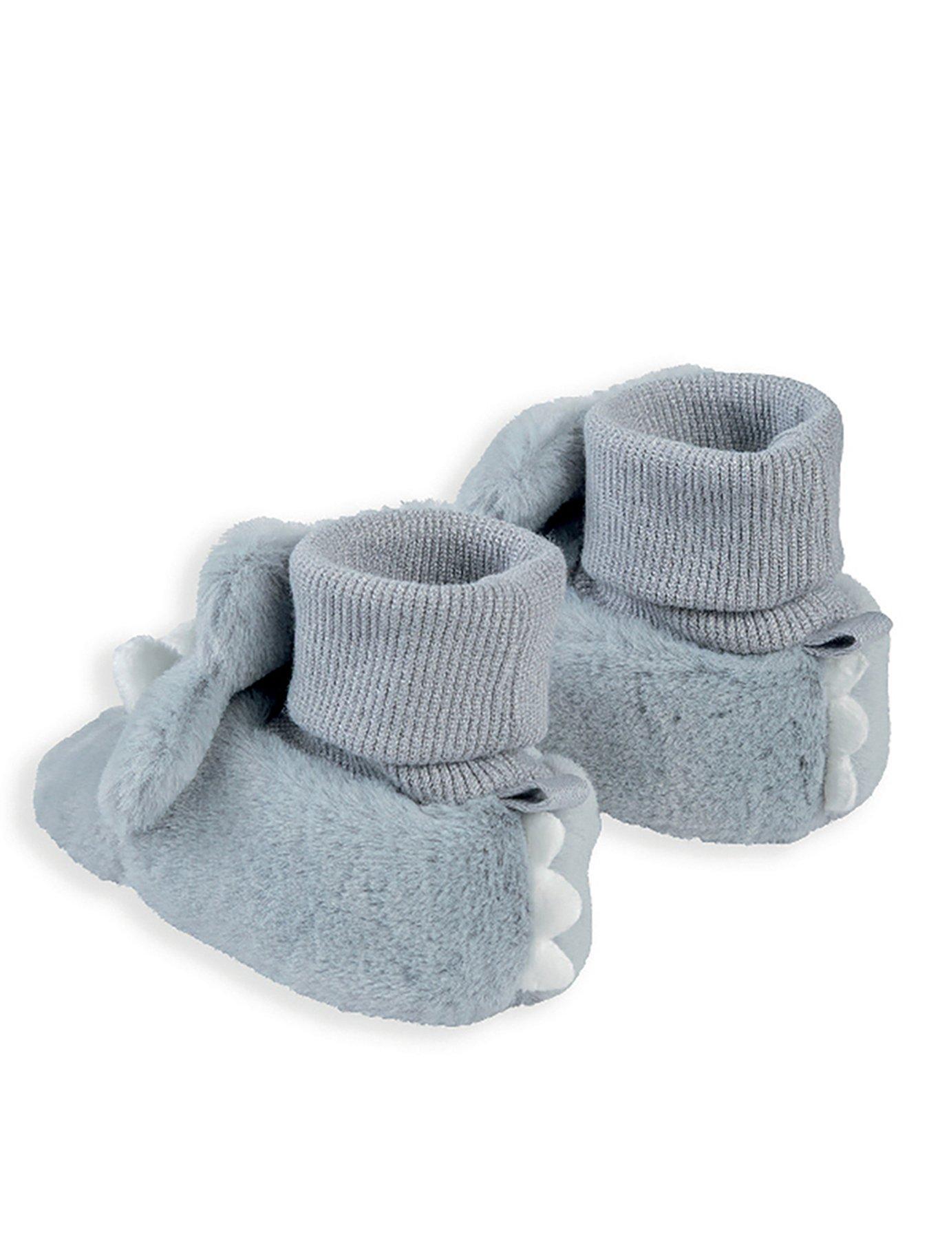  image of mamas-papas-baby-boys-dinosaur-slippers-blue