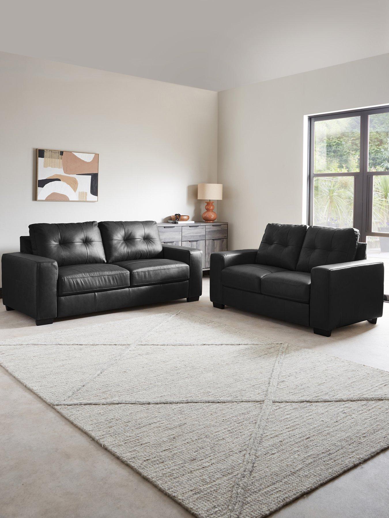 The Very Collection Miller 3 Searer + 2 Seater Leather Sofa Set (Buy  &  SAVE!) - FSC® Certified