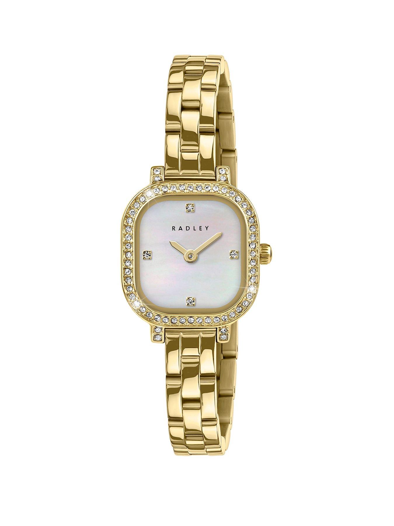 Radley Ladies Square Stone MOP Gold Bracelet Watch