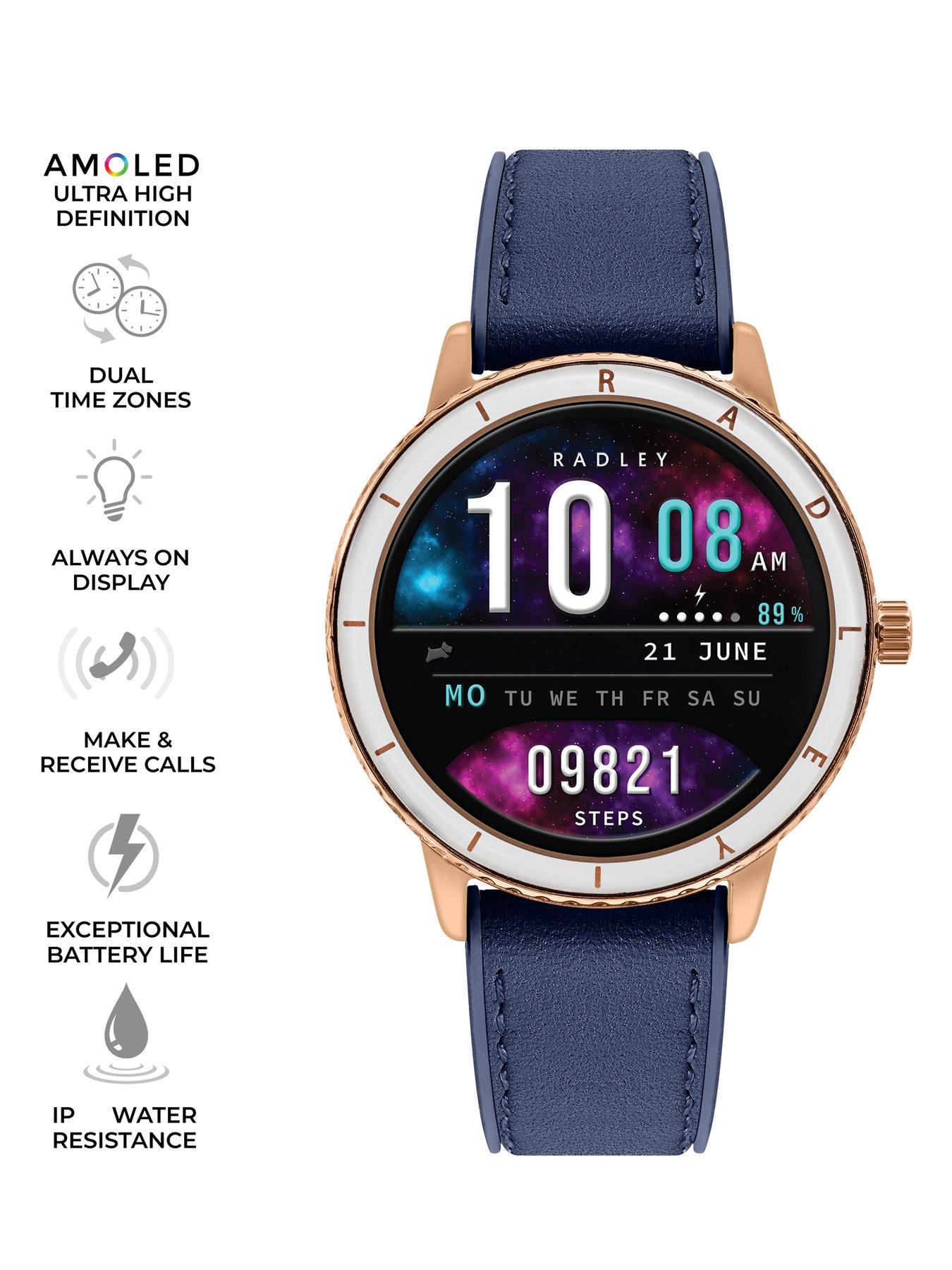  image of radley-series-57-ink-leather-silicone-strap-smartwatch-amoledcalling