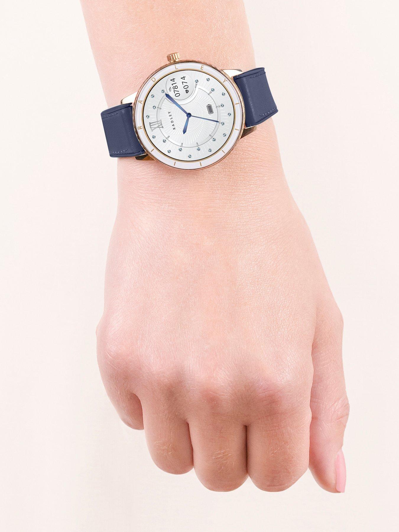 Image 3 of 7 of Radley Series 57 Ink Leather Silicone Strap Smartwatch - Amoled/Calling