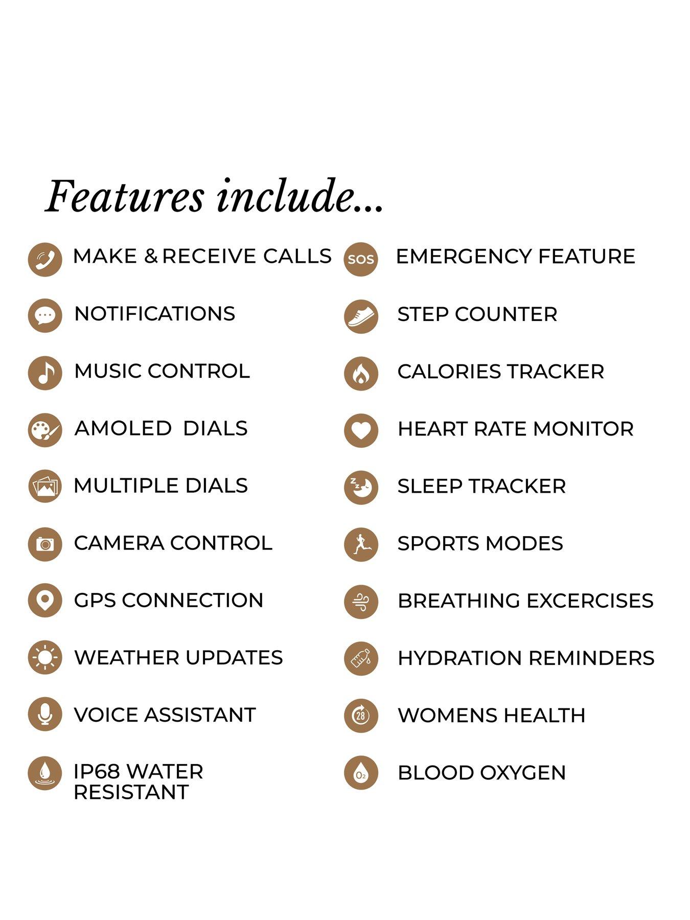 Image 5 of 7 of Radley Series 57 Ink Leather Silicone Strap Smartwatch - Amoled/Calling