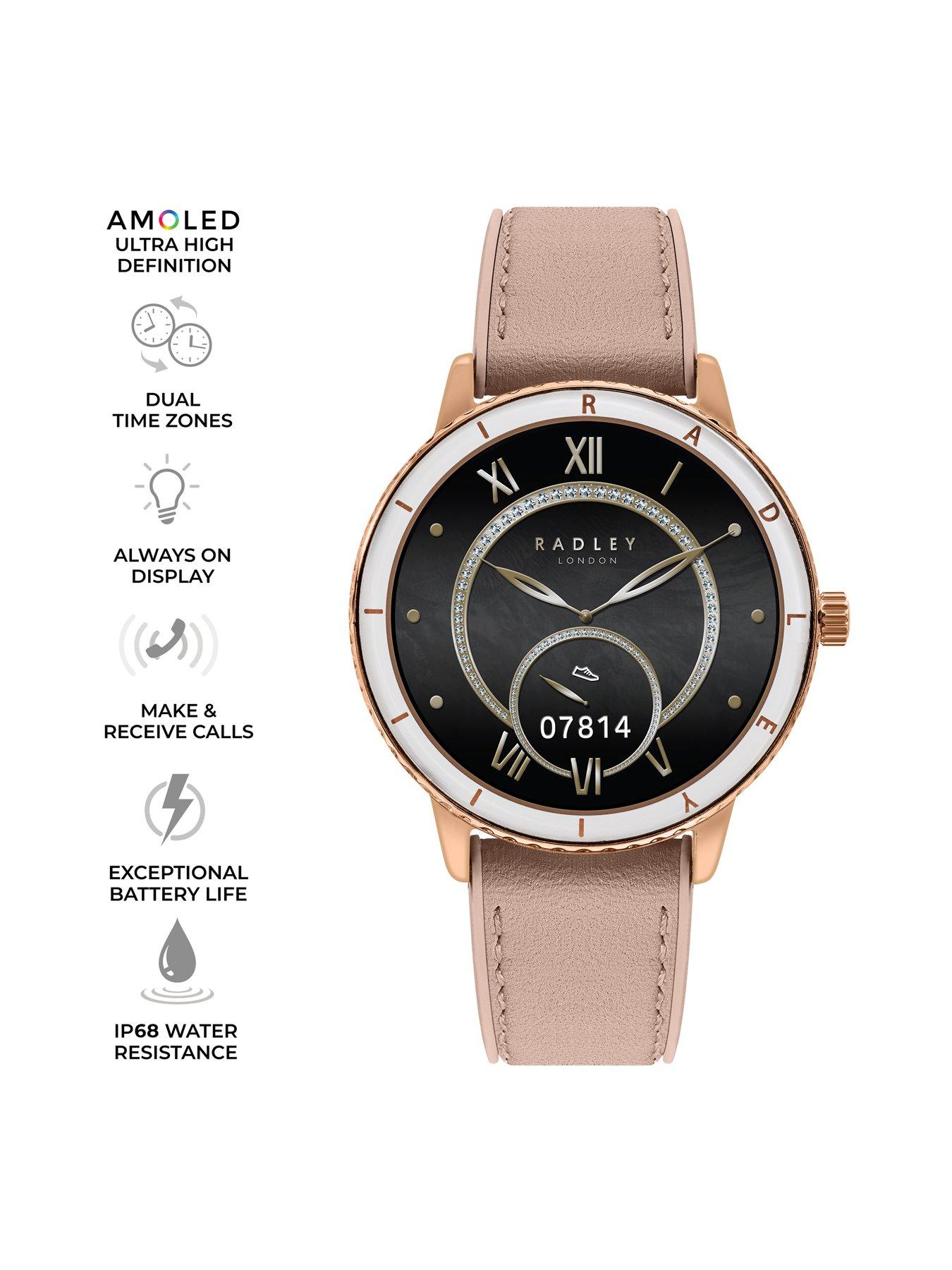 Image 2 of 7 of Radley Series 57 Cobweb Leather Silicone Strap Smartwatch - Amoled/Calling