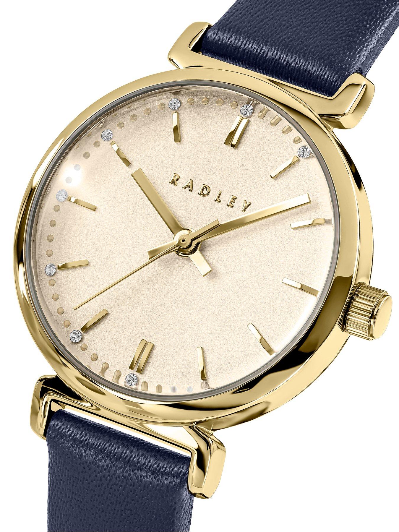  image of radley-ladies-mini-t-bar-ink-leather-watch