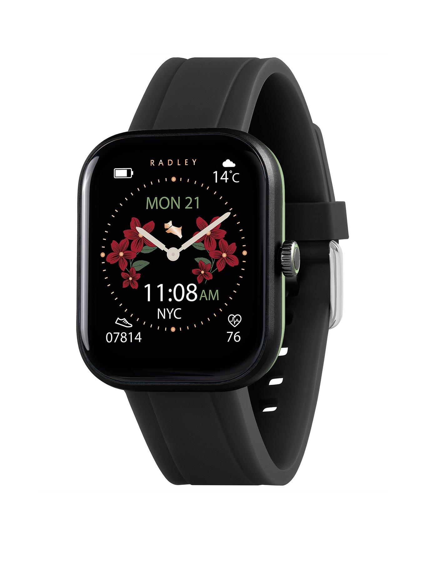 Radley RADLEY SERIES 55 ARTICHOKE AND BLACK SILICONE STRAP SMARTWATCH - TFT/CALLING