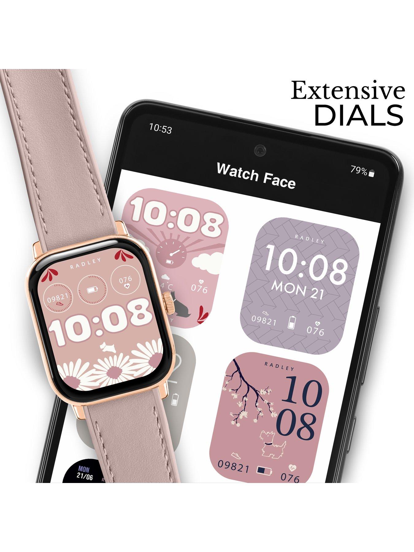 Image 3 of 6 of Radley Series 56 Cobweb Leather Silicone Strap Smartwatch - TFT/Calling