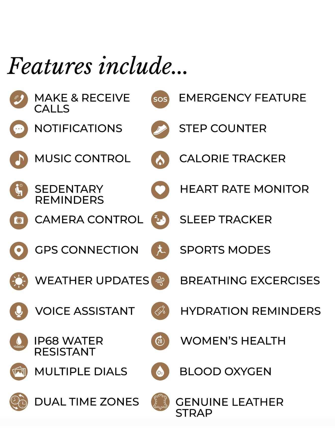 Image 4 of 6 of Radley Series 56 Cobweb Leather Silicone Strap Smartwatch - TFT/Calling