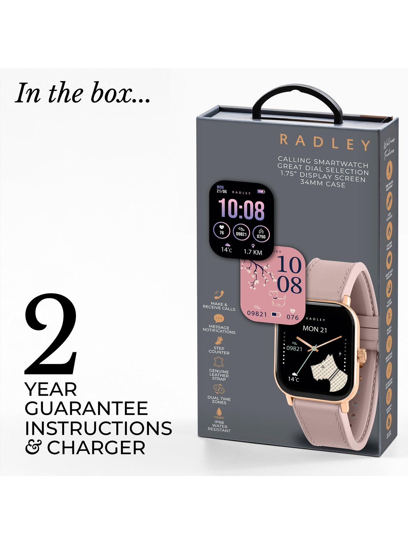 Image 5 of 6 of Radley Series 56 Cobweb Leather Silicone Strap Smartwatch - TFT/Calling