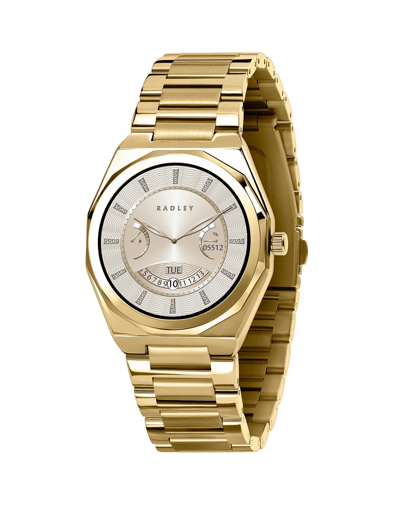Image 1 of 7 of Radley Series 47 Shaped Bezel Pale Gold Smart Watch - Amoled/Calling