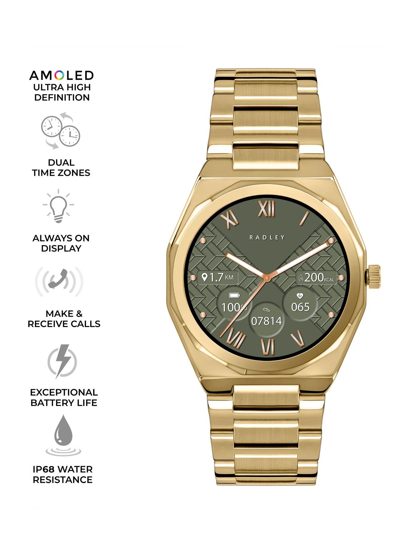 Image 2 of 7 of Radley Series 47 Shaped Bezel Pale Gold Smart Watch - Amoled/Calling