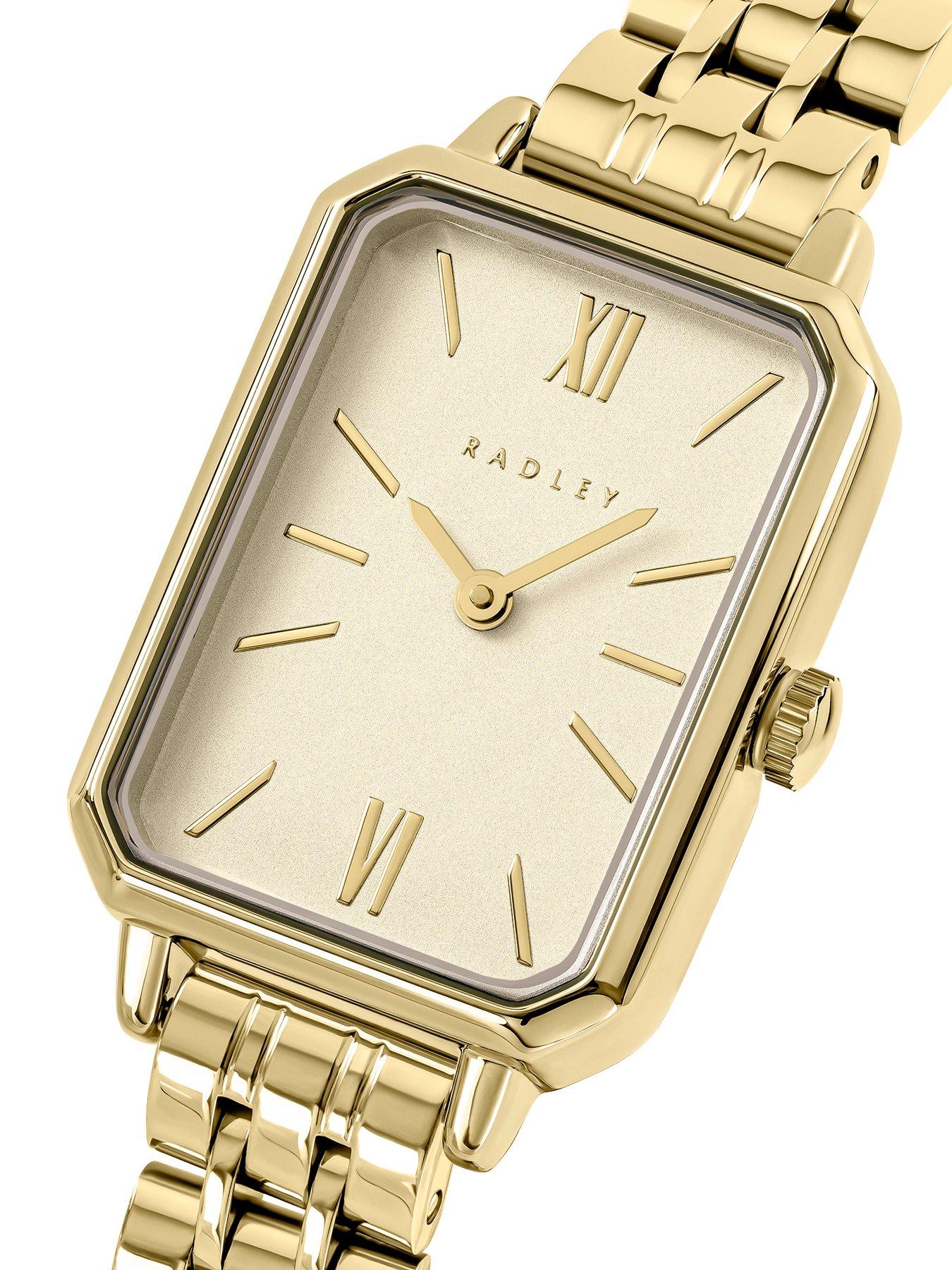  image of radley-ladies-rectangle-gold-bracelet-watch
