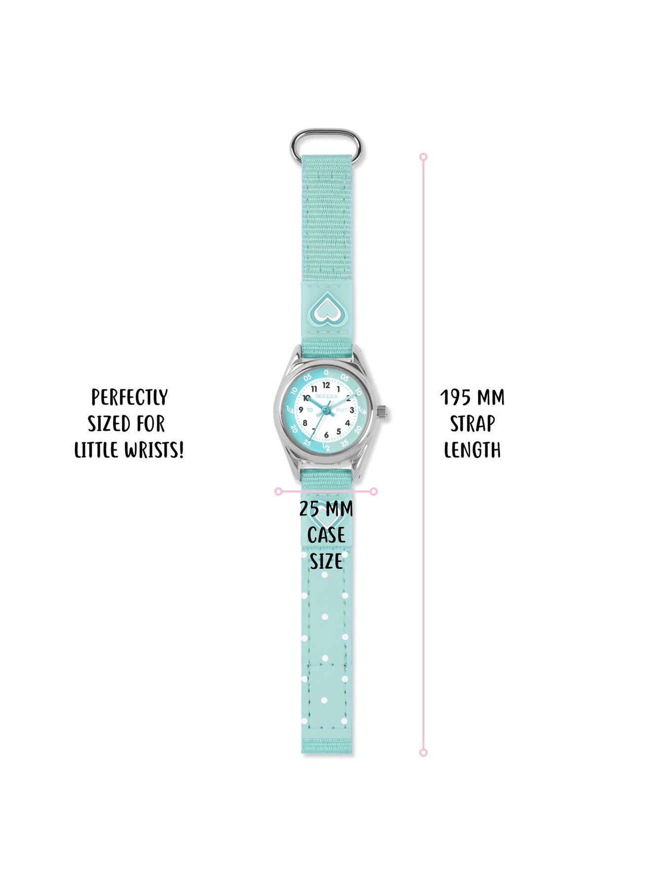  image of tikkers-aqua-blue-riptape-strap-and-hairclip-set