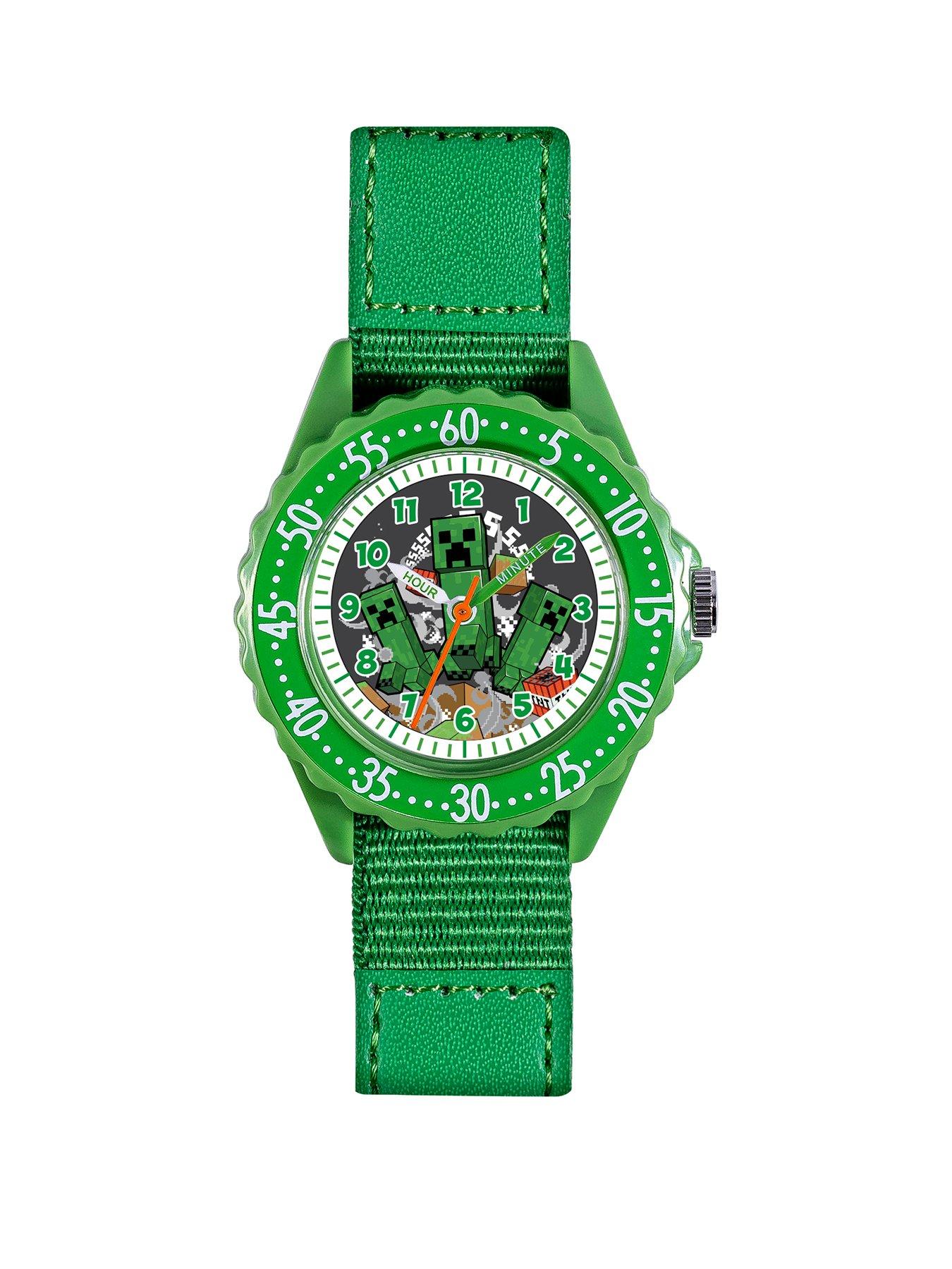 Disney MINECRAFT FABRIC STRAP TIME TEACHER WATCH