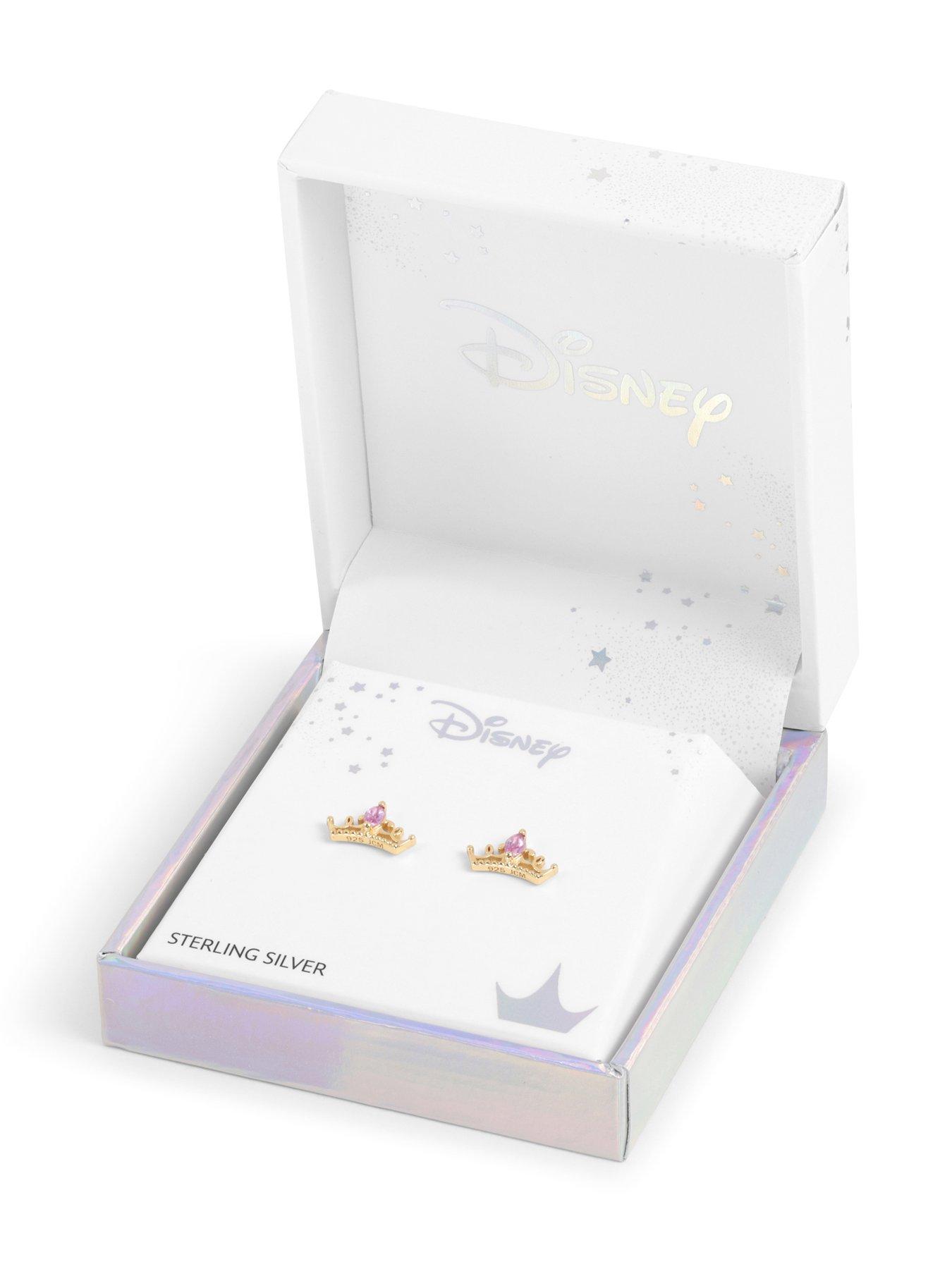 Image 4 of 4 of Disney Sterling Silver 925 Princess Crown Earrings&nbsp;