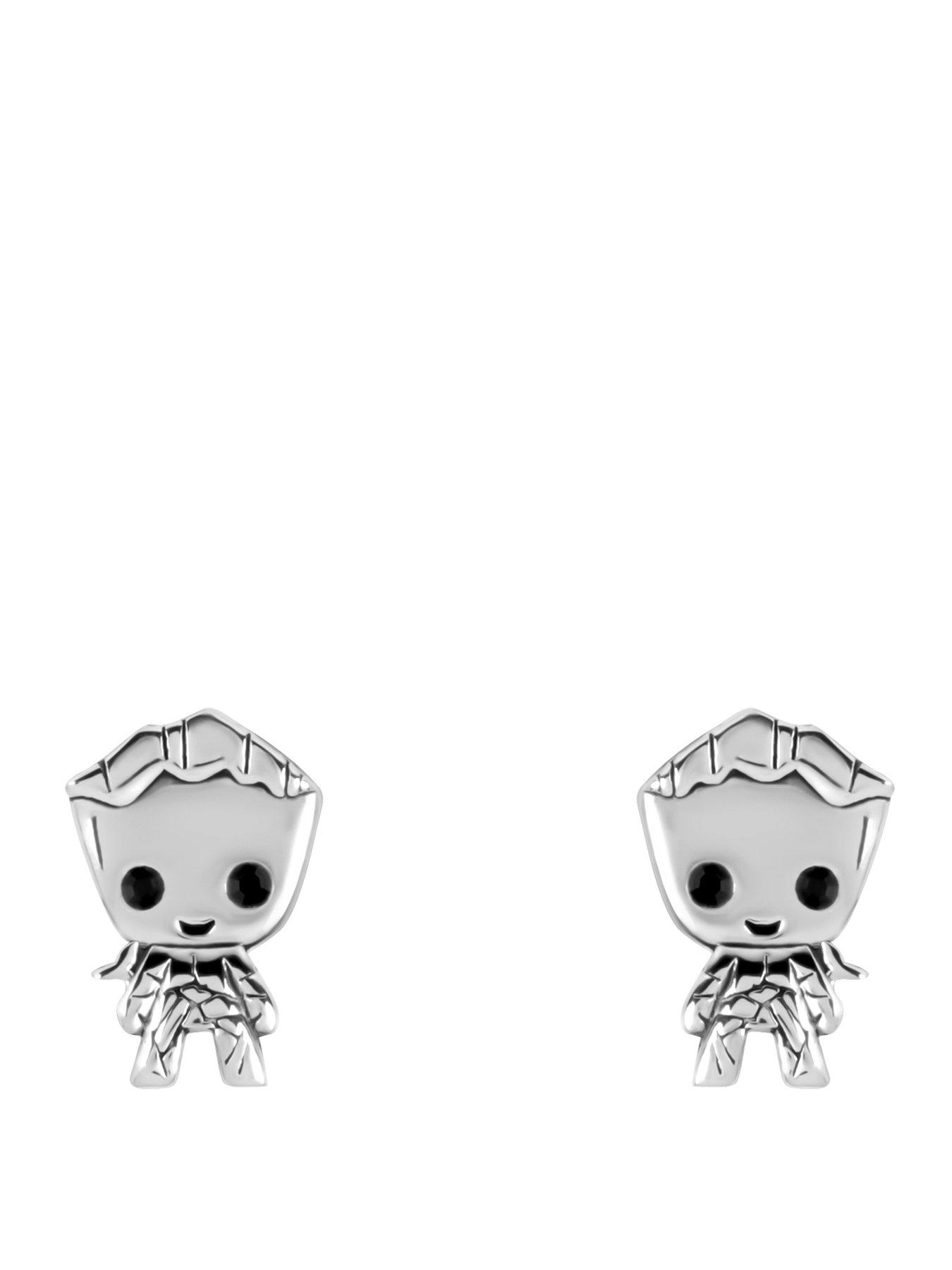 Disney Sterling Silver 925 Groot Stamp Stud Earrings