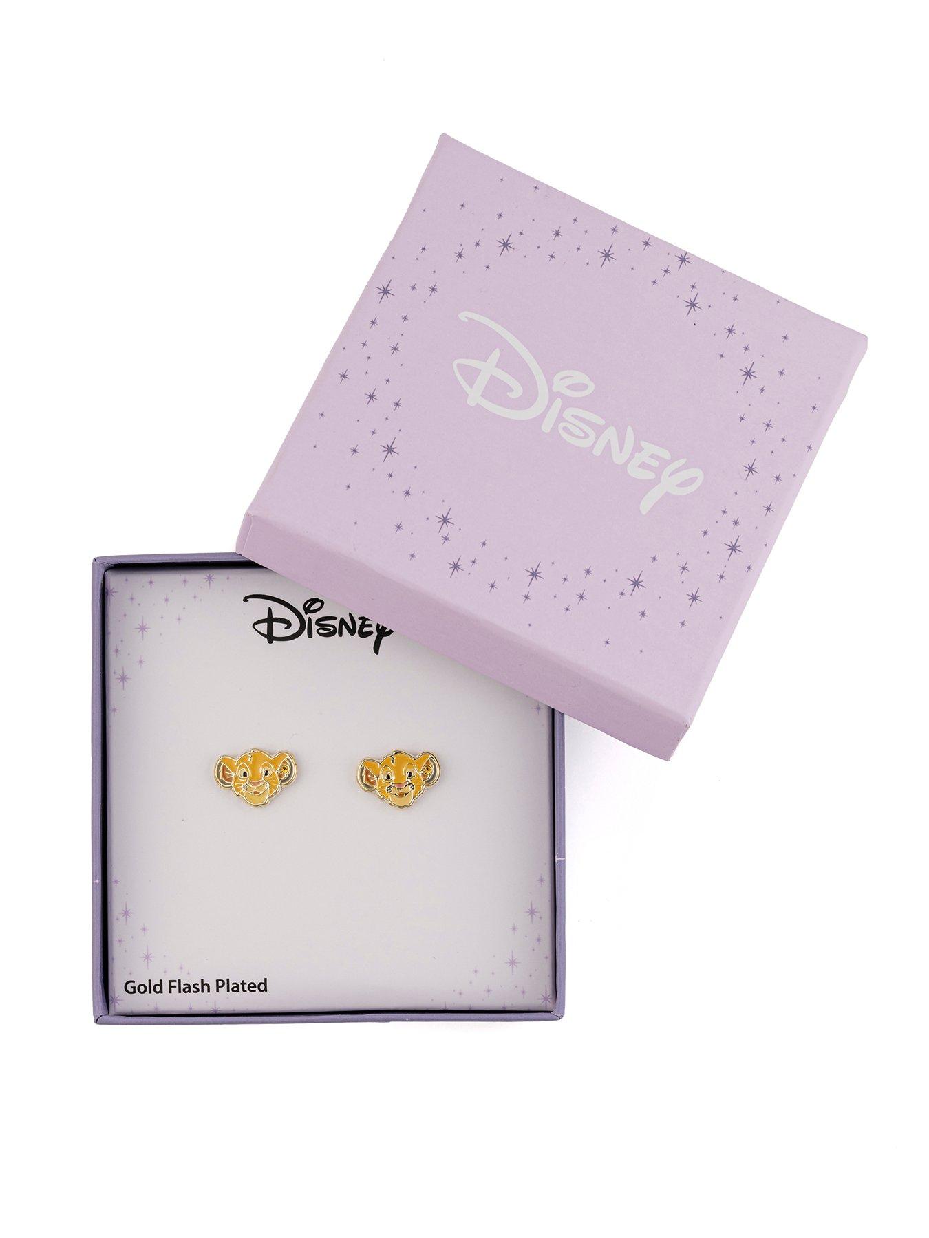  image of disney-brass-yg-plt-simba-stud-earrings