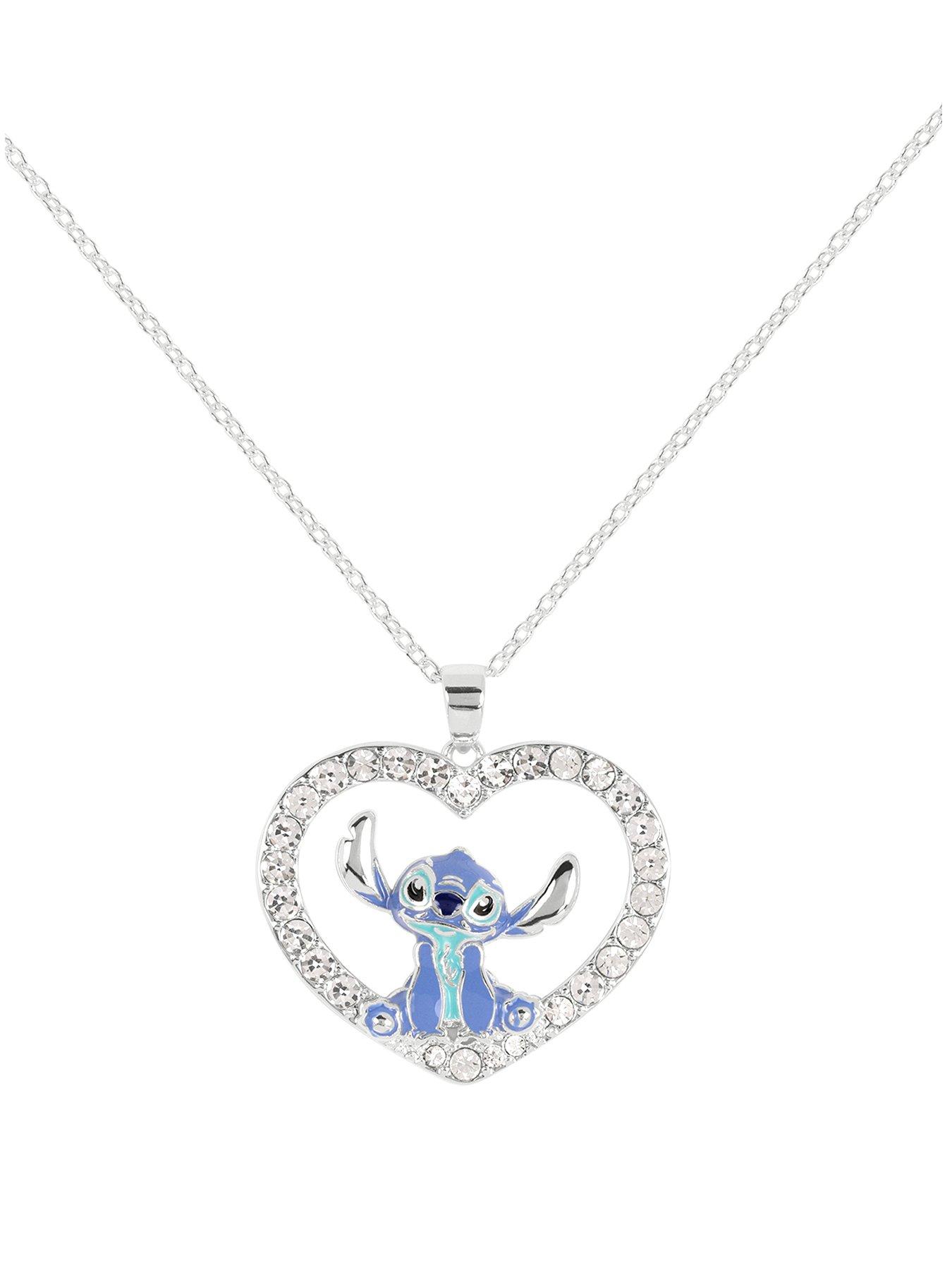 Image 1 of 4 of Disney STITCH STONE SET HEART NECKLACE