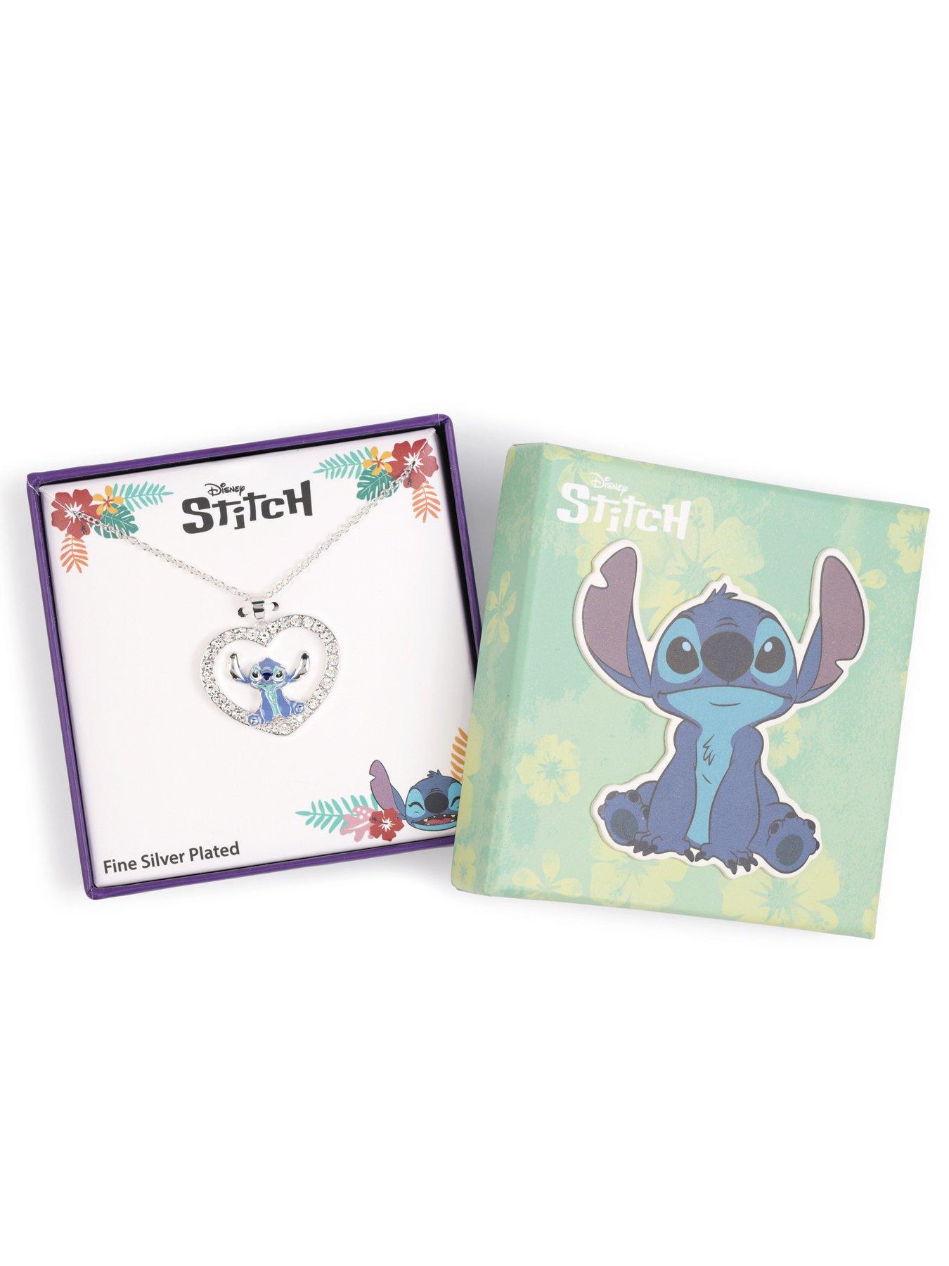 Image 4 of 4 of Disney STITCH STONE SET HEART NECKLACE