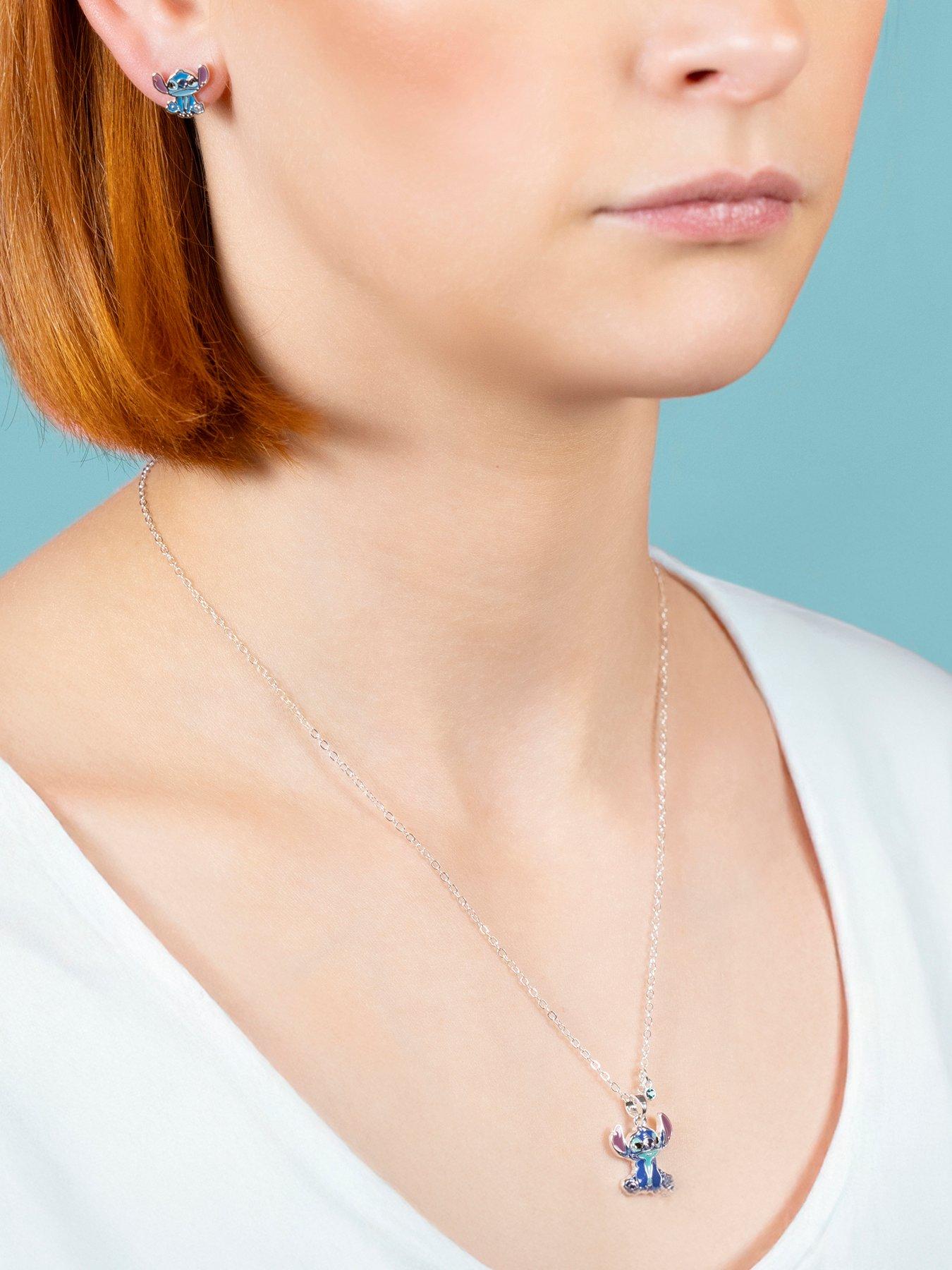  image of disney-stitch-earrings-and-necklace-setnbsp