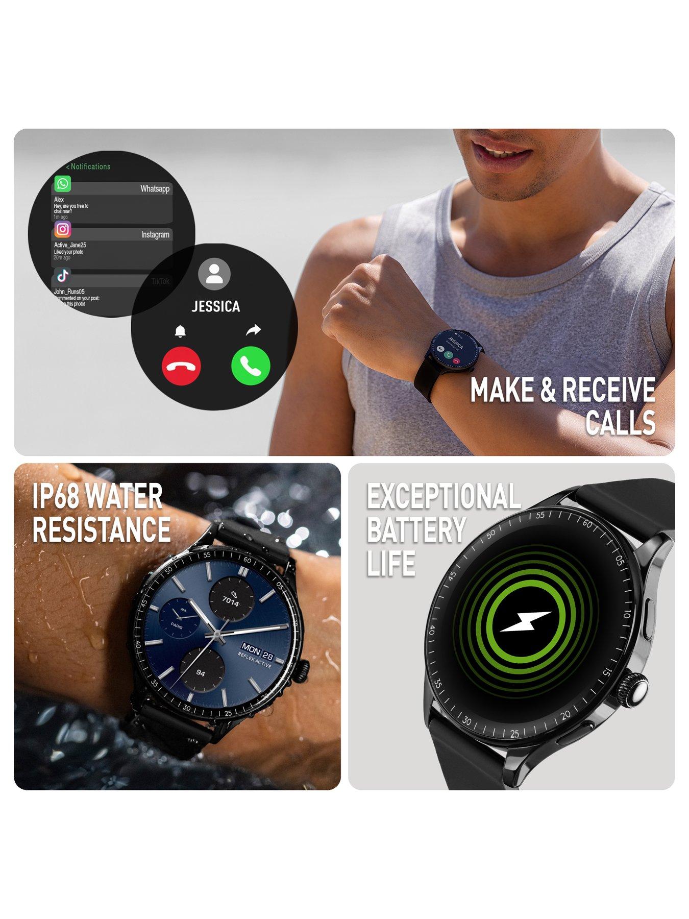 Image 3 of 6 of Reflex Active Spectra AMOLED Calling Smart Black Strap Watch